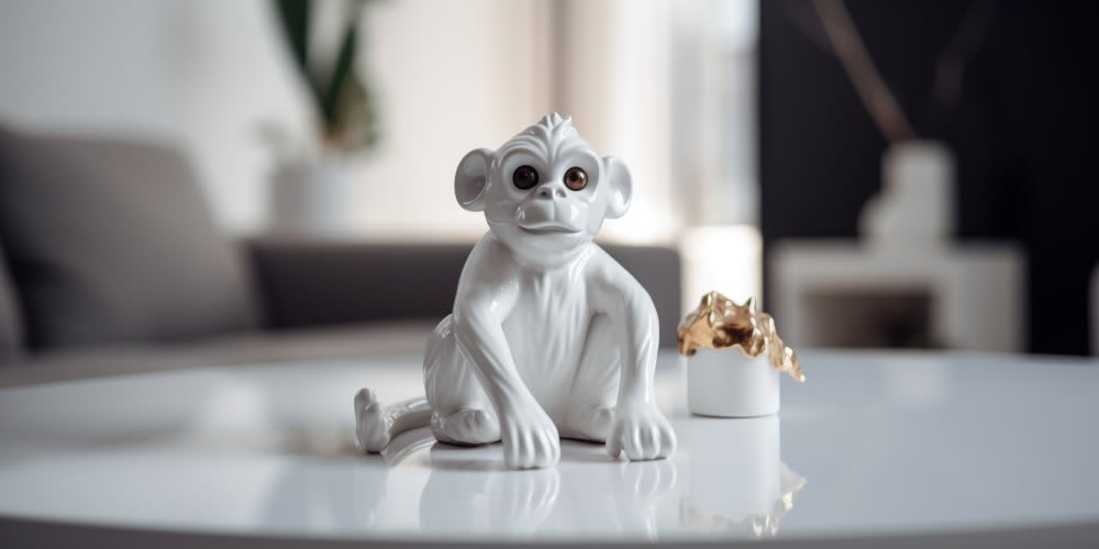 A white monkey figurine can be a nice talisman for a Chinese sign of the Monkey native