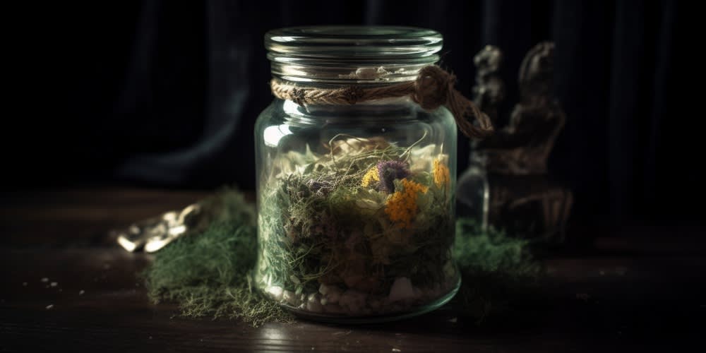 Taurus can manifest their essence with a jar filled with herbs and crystals