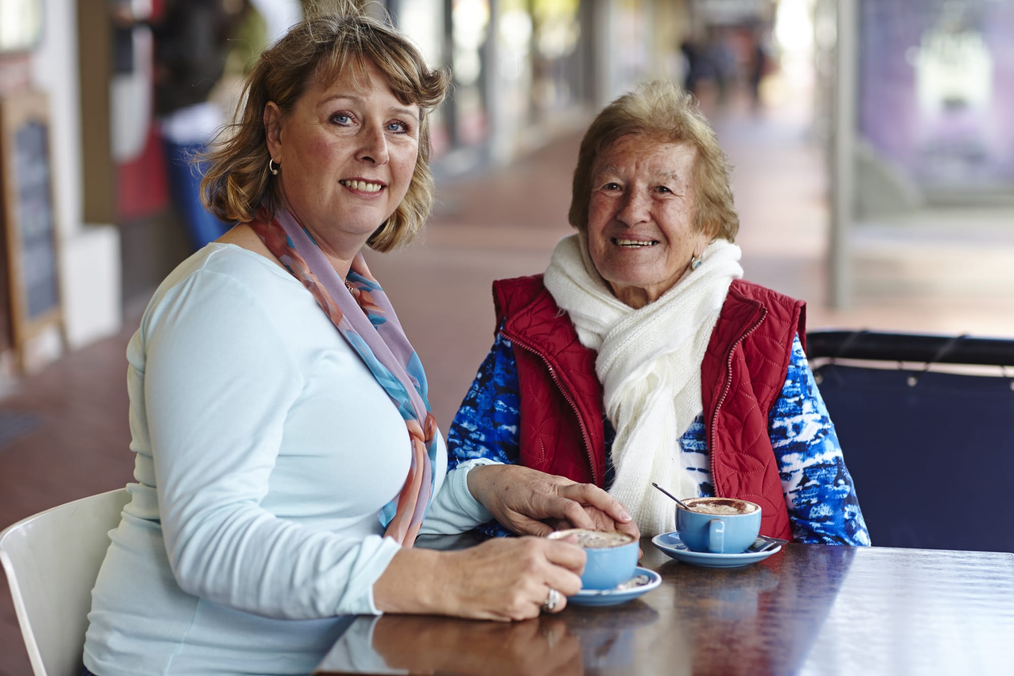 Ladies enjoying coffee feedback for IA couple of ladies