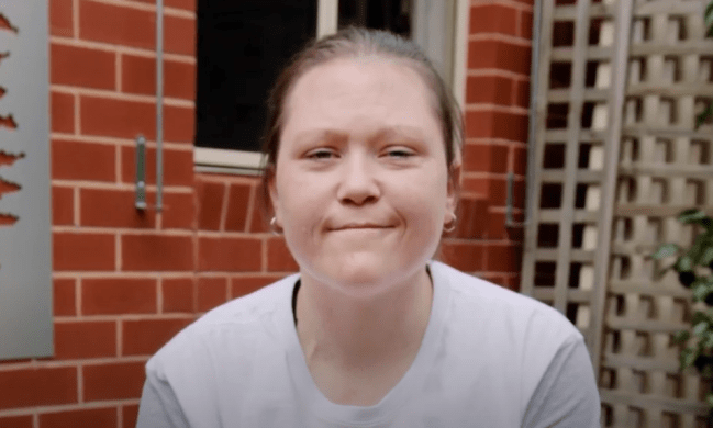 young girl smiling