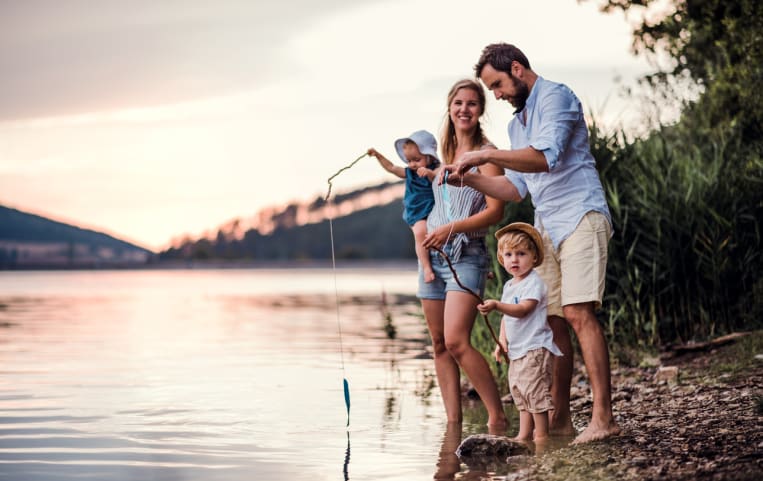 family fishing