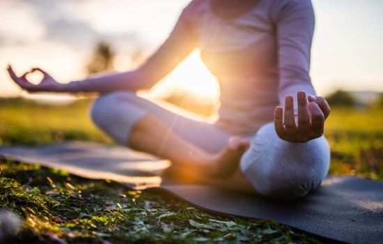 Lady doing yoga