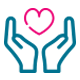 Hand holding seedling icon