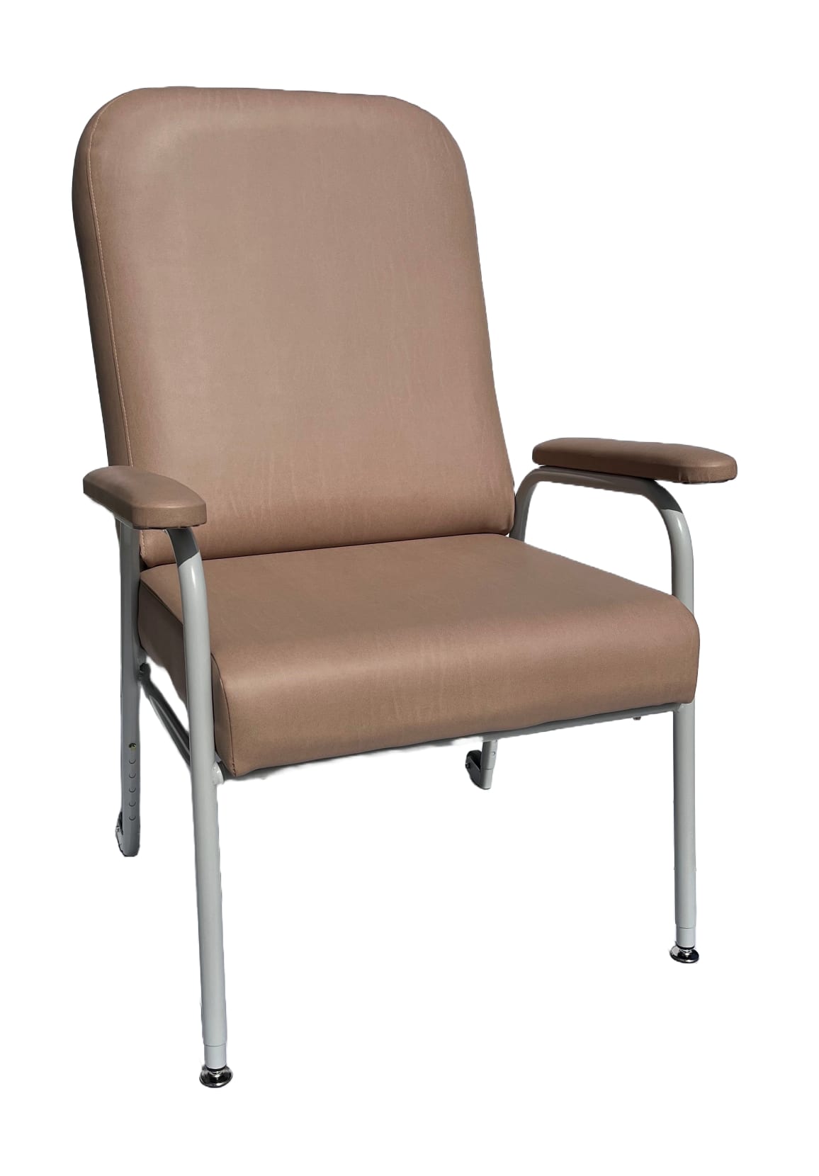 PCP CHAIR UTILITY HIGH BACK WITH REAR WHEELS -VINYL GREY - Mobility ...