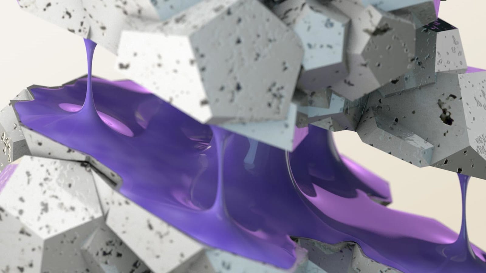 Rock with Purple Goo