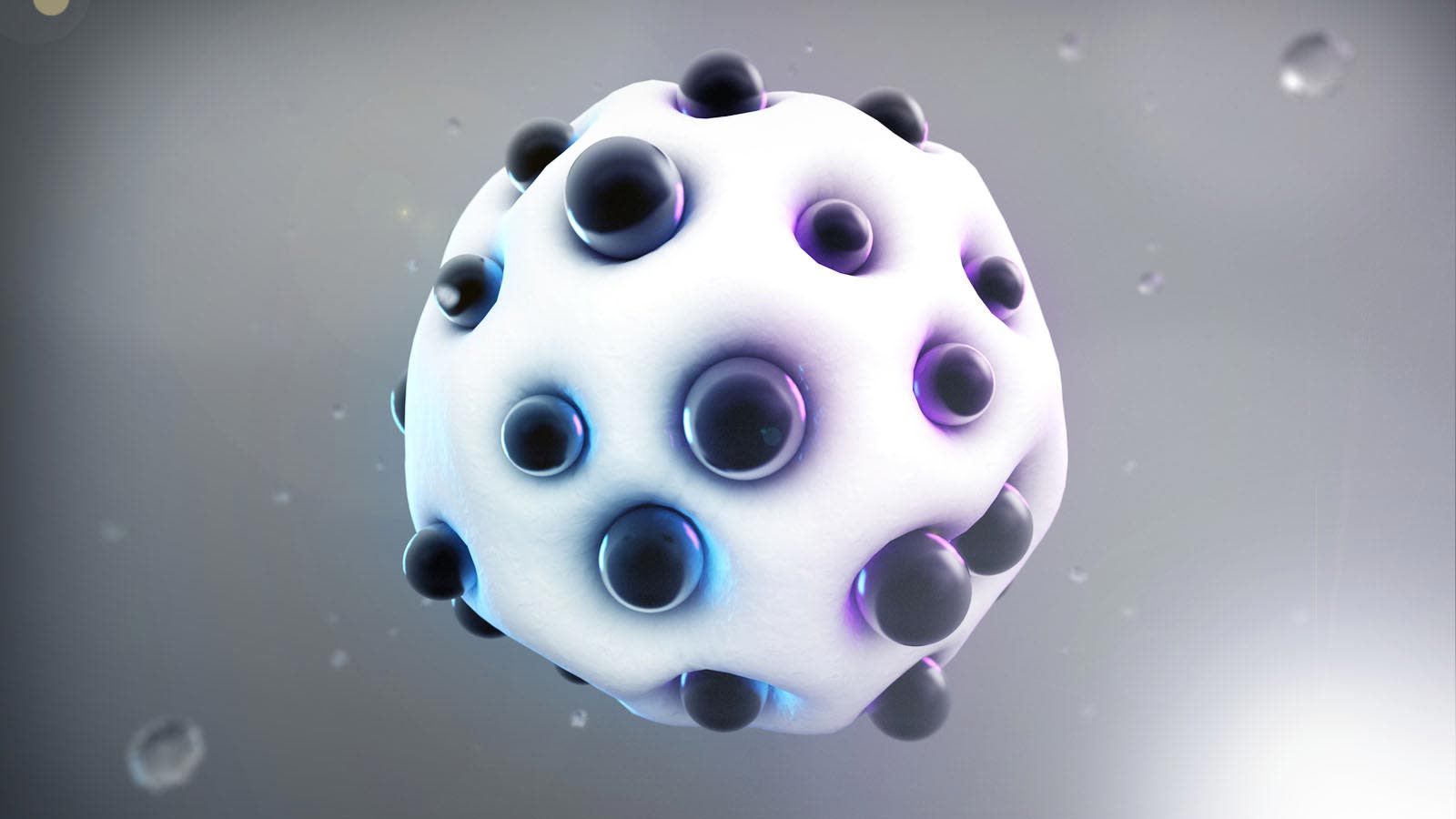 White Orb with Black Orb Spots