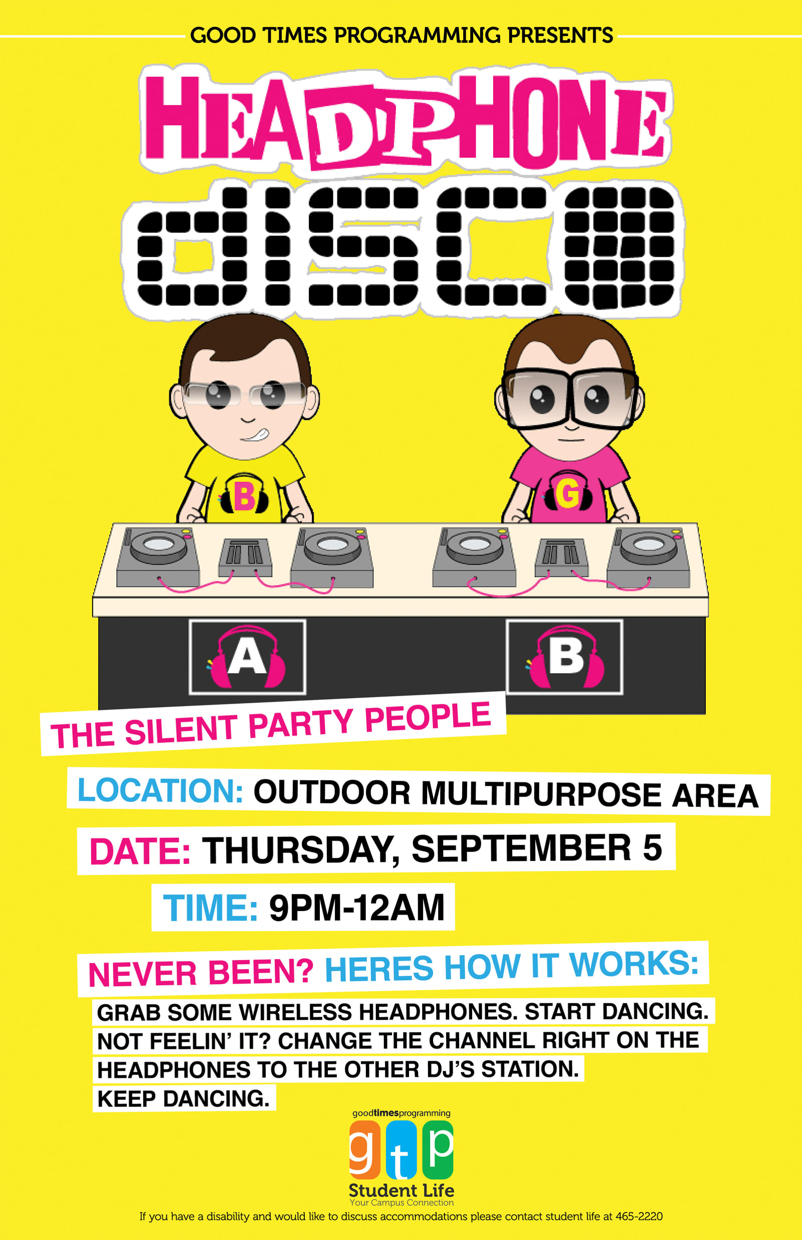 Headphone Disco Poster