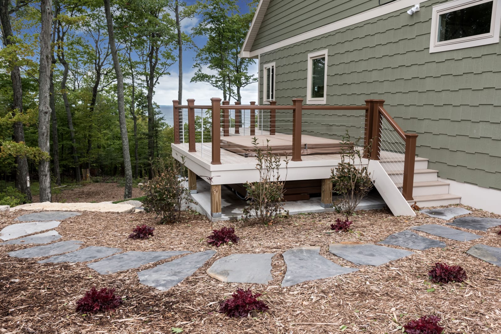 Van's Lumber Photography Exterior Rock Path