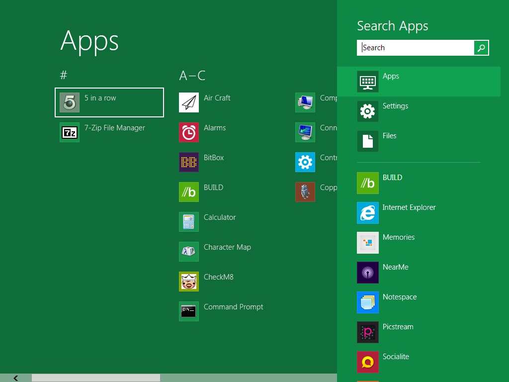 Windows 8 所有程序