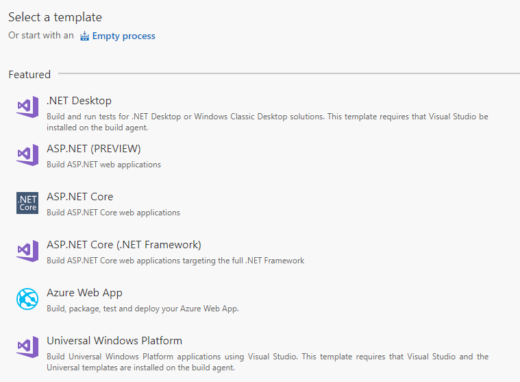 Build definition template