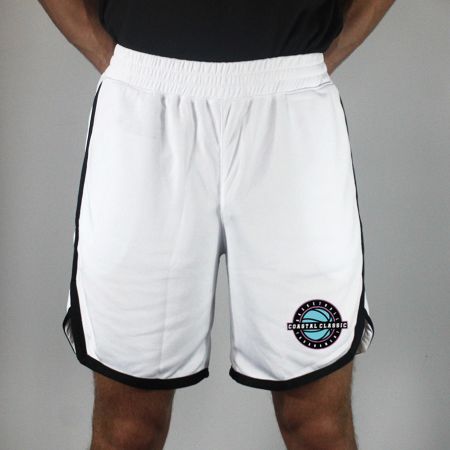 White / Black Coaches Shorts