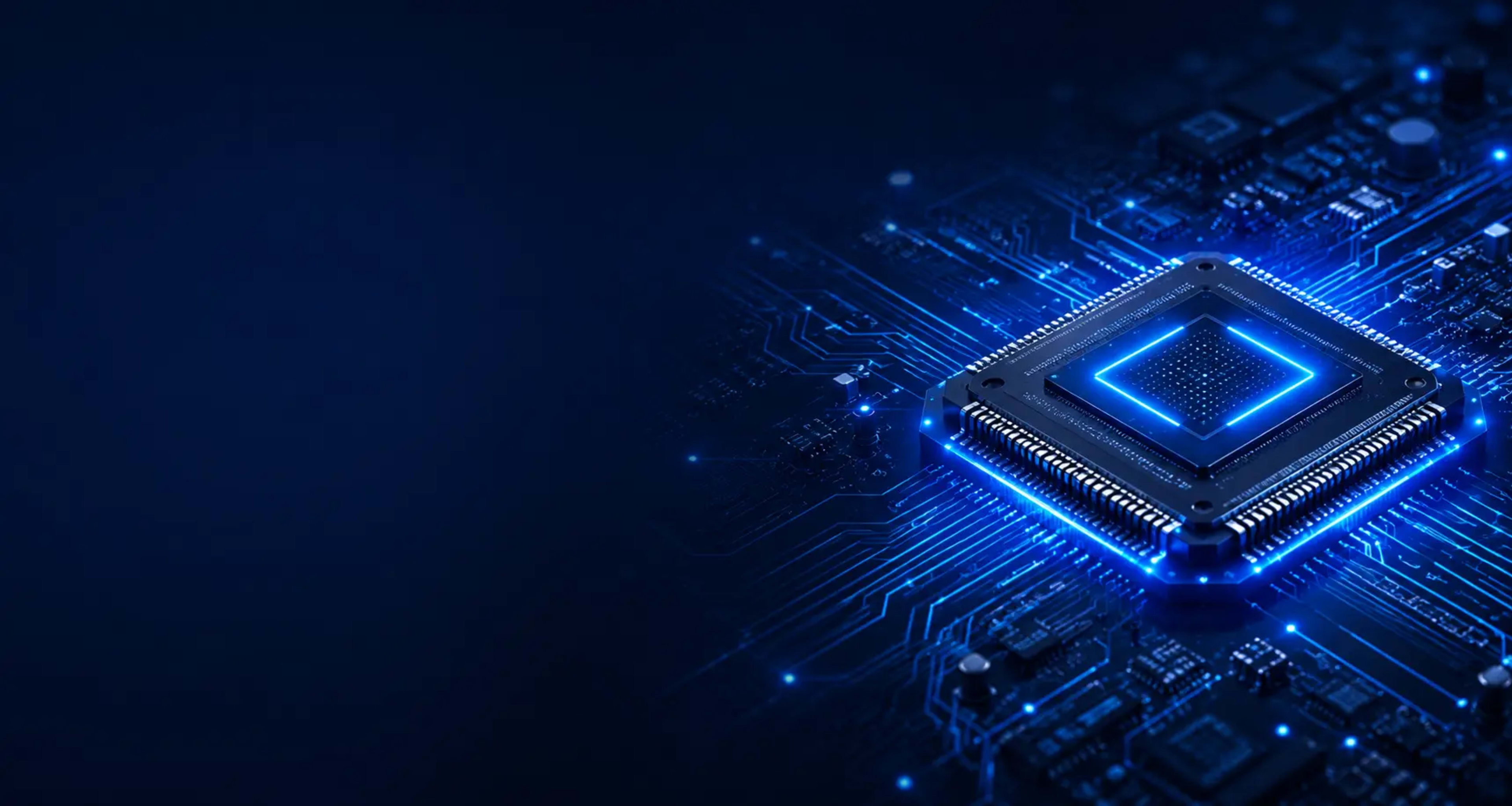 Semiconductor chip on a circuit board