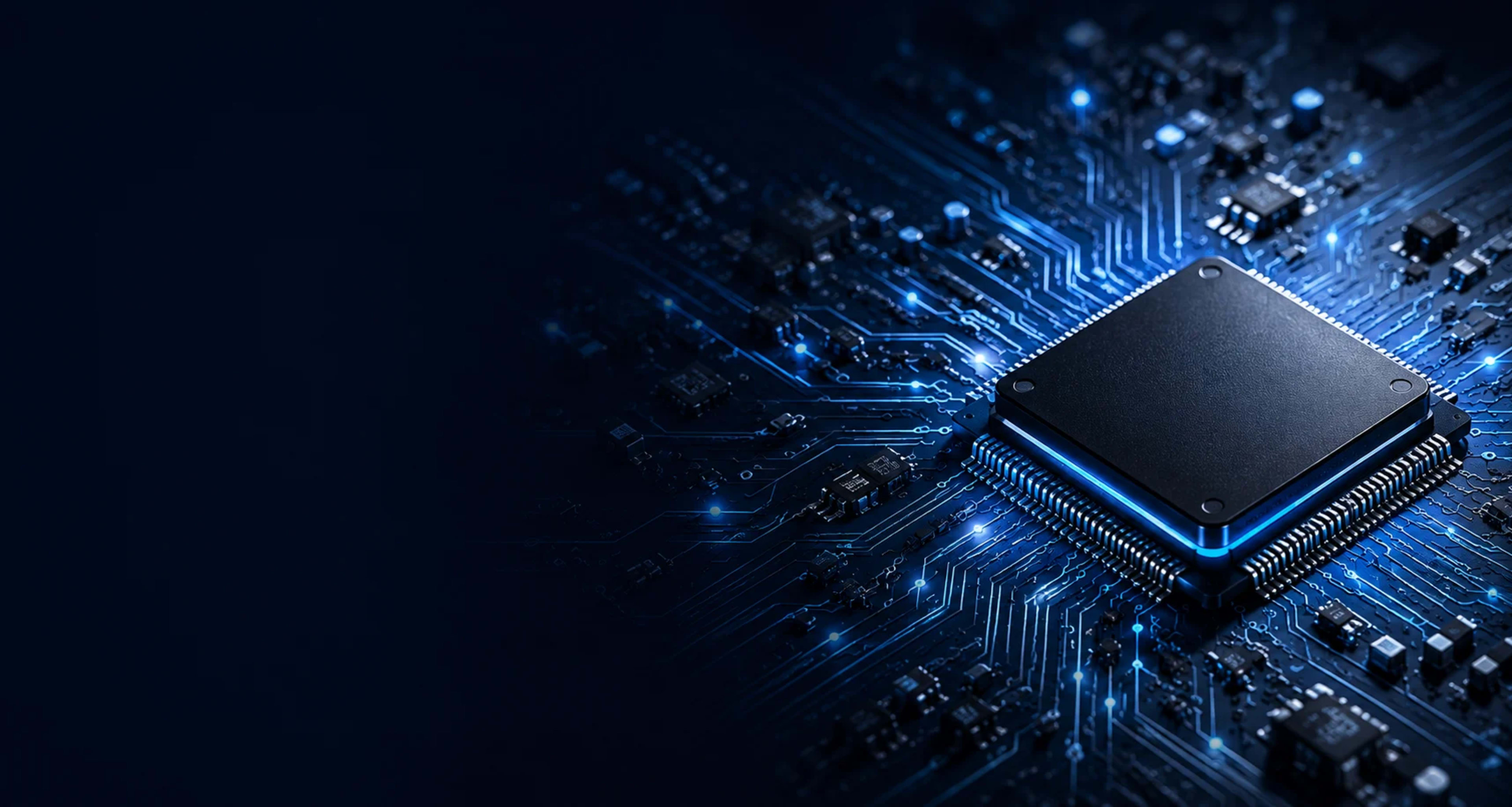 Semiconductor chip on a circuit board