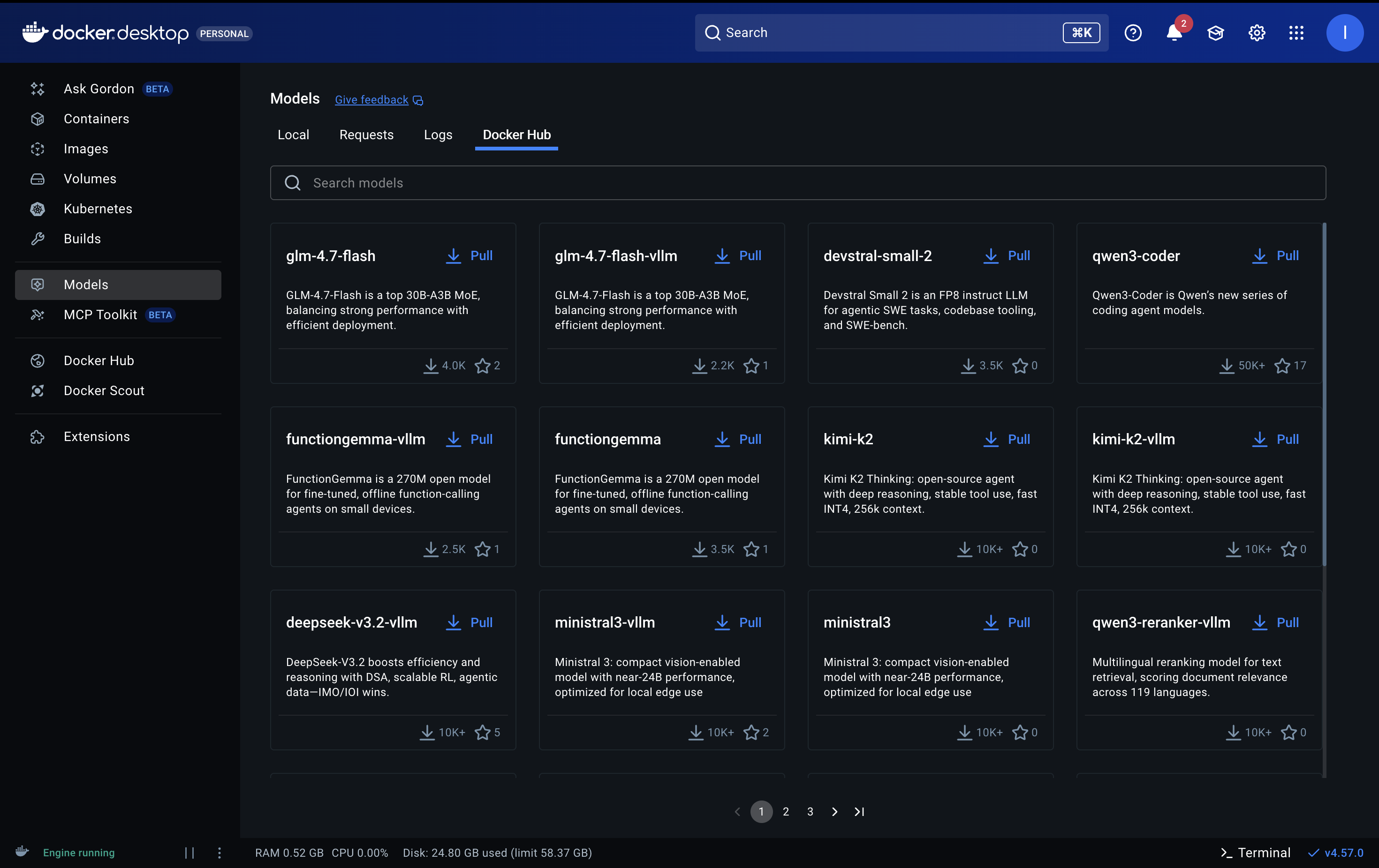 Docker Hub Models Catalog