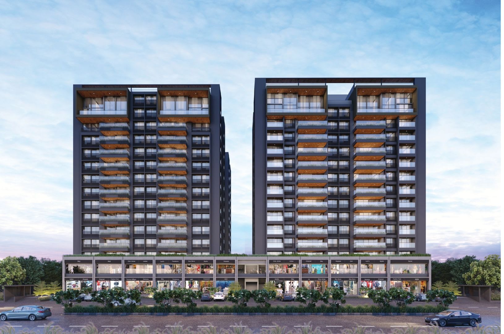 Palasa, four residential towers in Sargasan, Gandhinagar