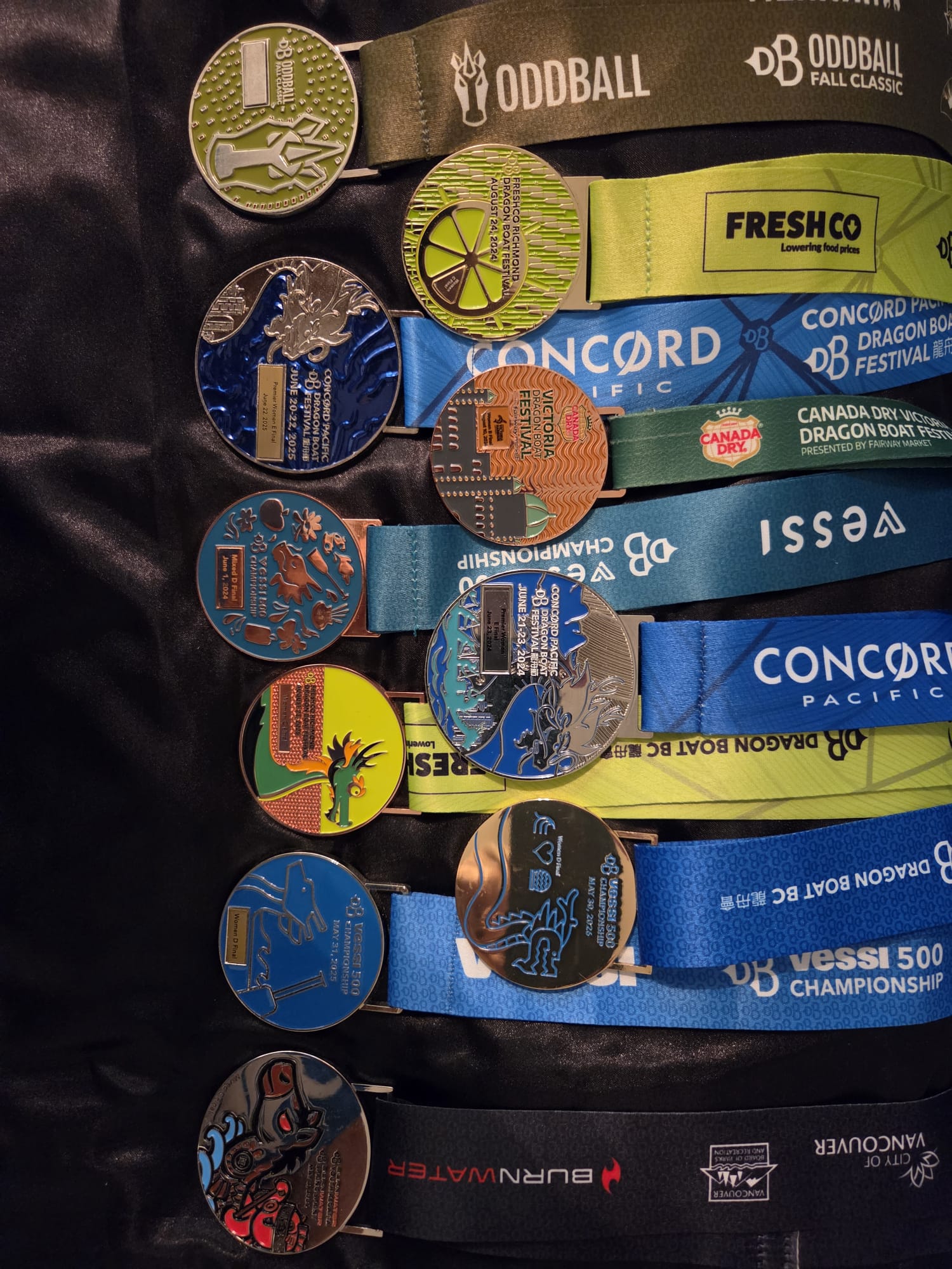 A wall of medals