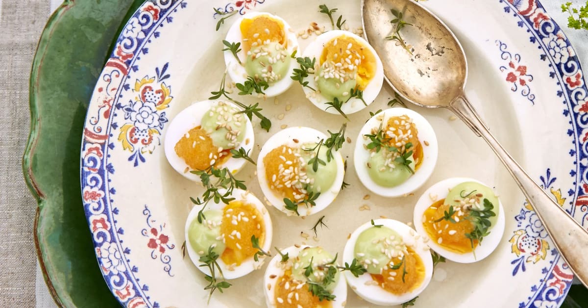 Fyllda ägghalvor till midsommar ICA