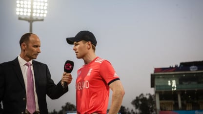 Nasser Hussain interviewing Eoin Morgan