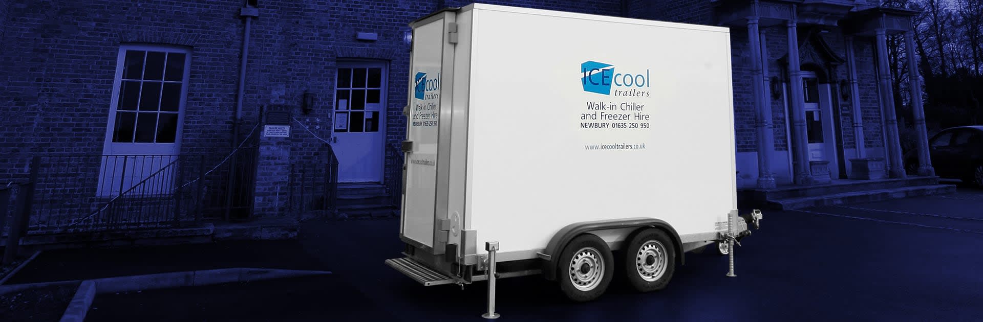 A mobile cold room trailer outside a venue