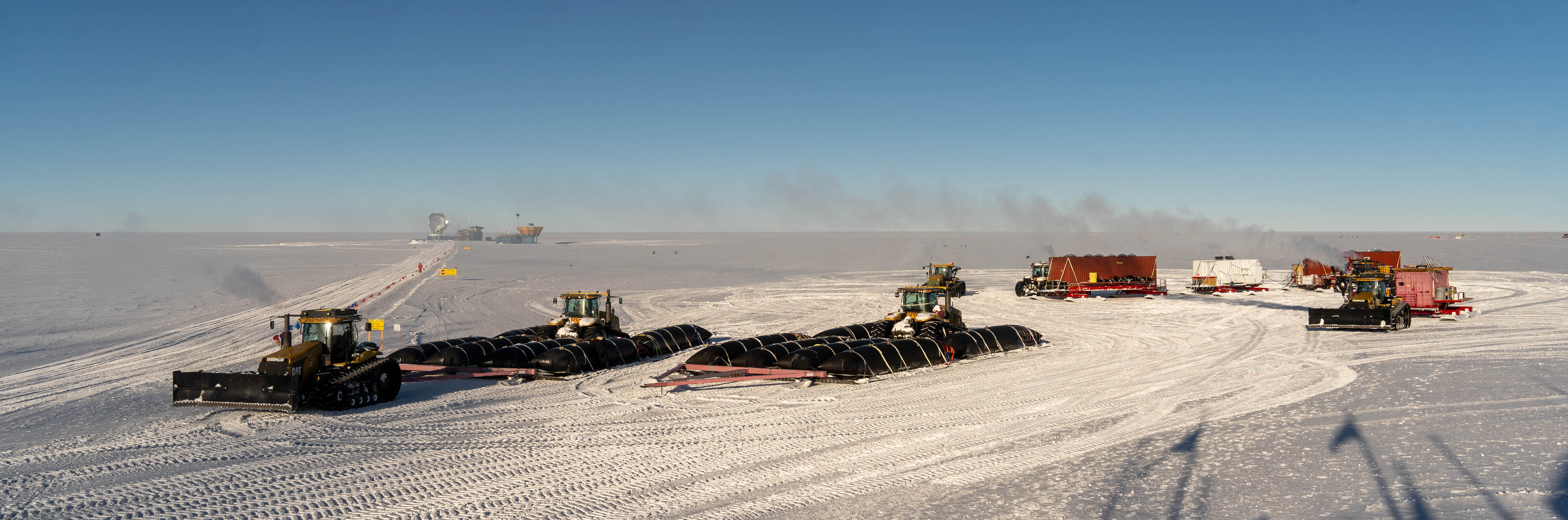 Distant view of the South Pole traverse.