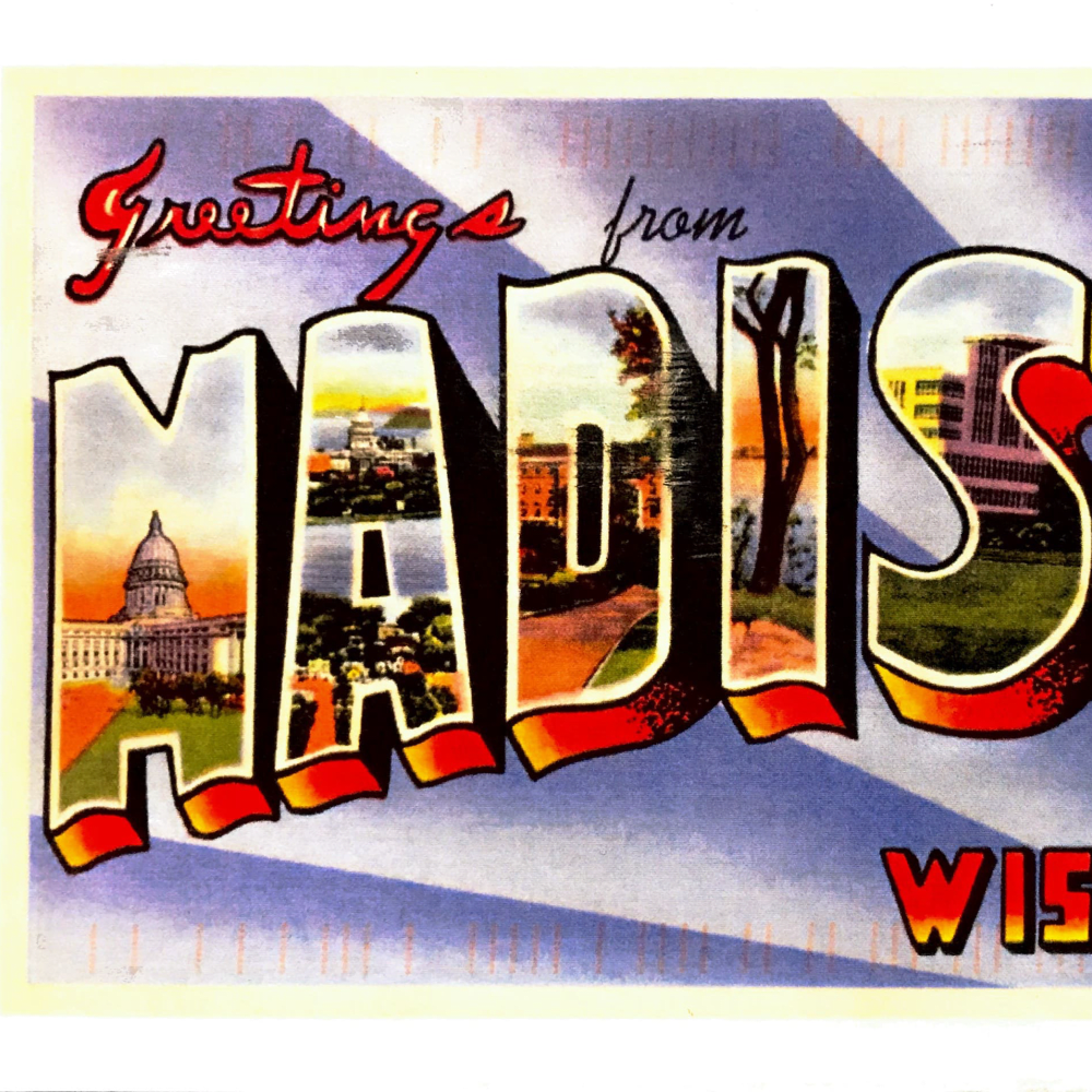 Cover of postcard from Ellen Bechtol (UW–Madison, USA)