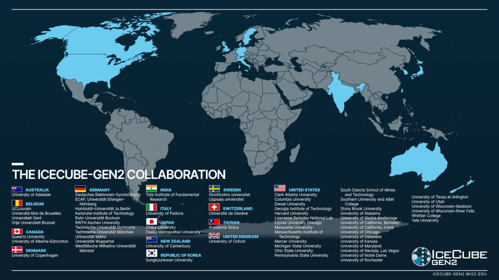 IceCube-Gen2 Collaboration map (August, 2023)