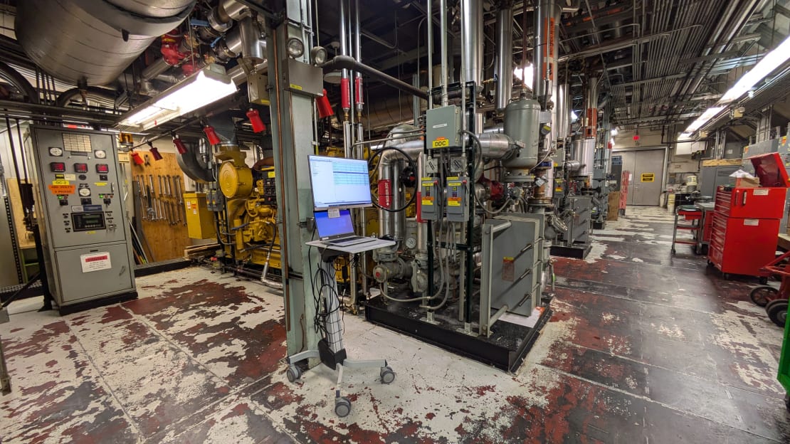 Inside view of South Pole power plant.