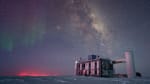 Clear view of Milky Way above the IceCube Lab.