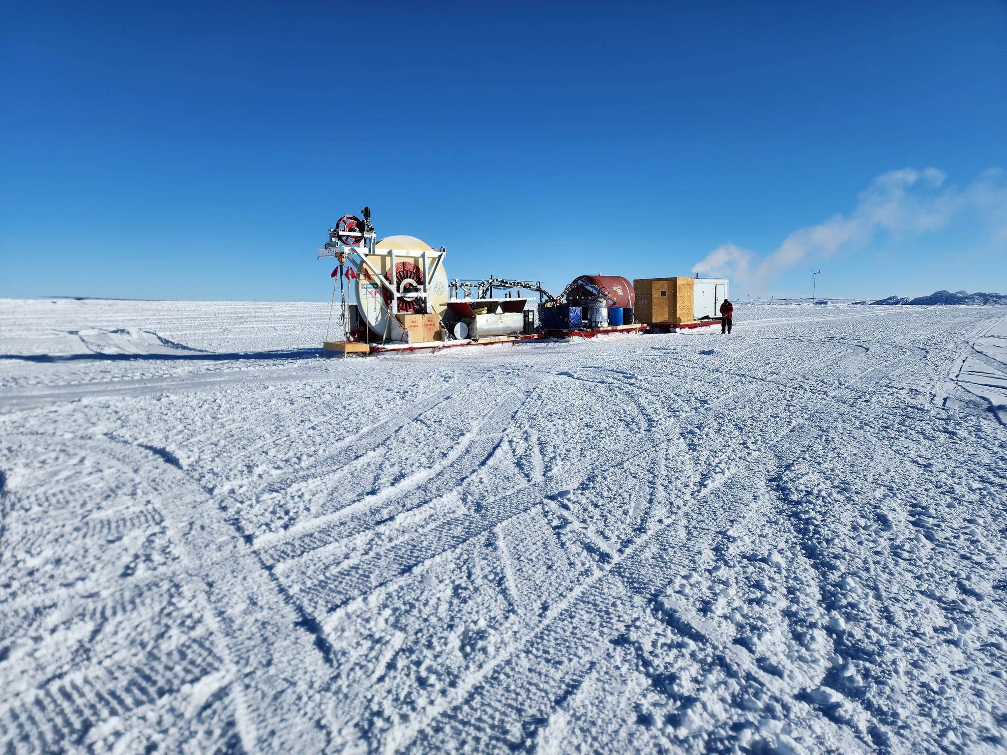 The ARA drill at the South Pole