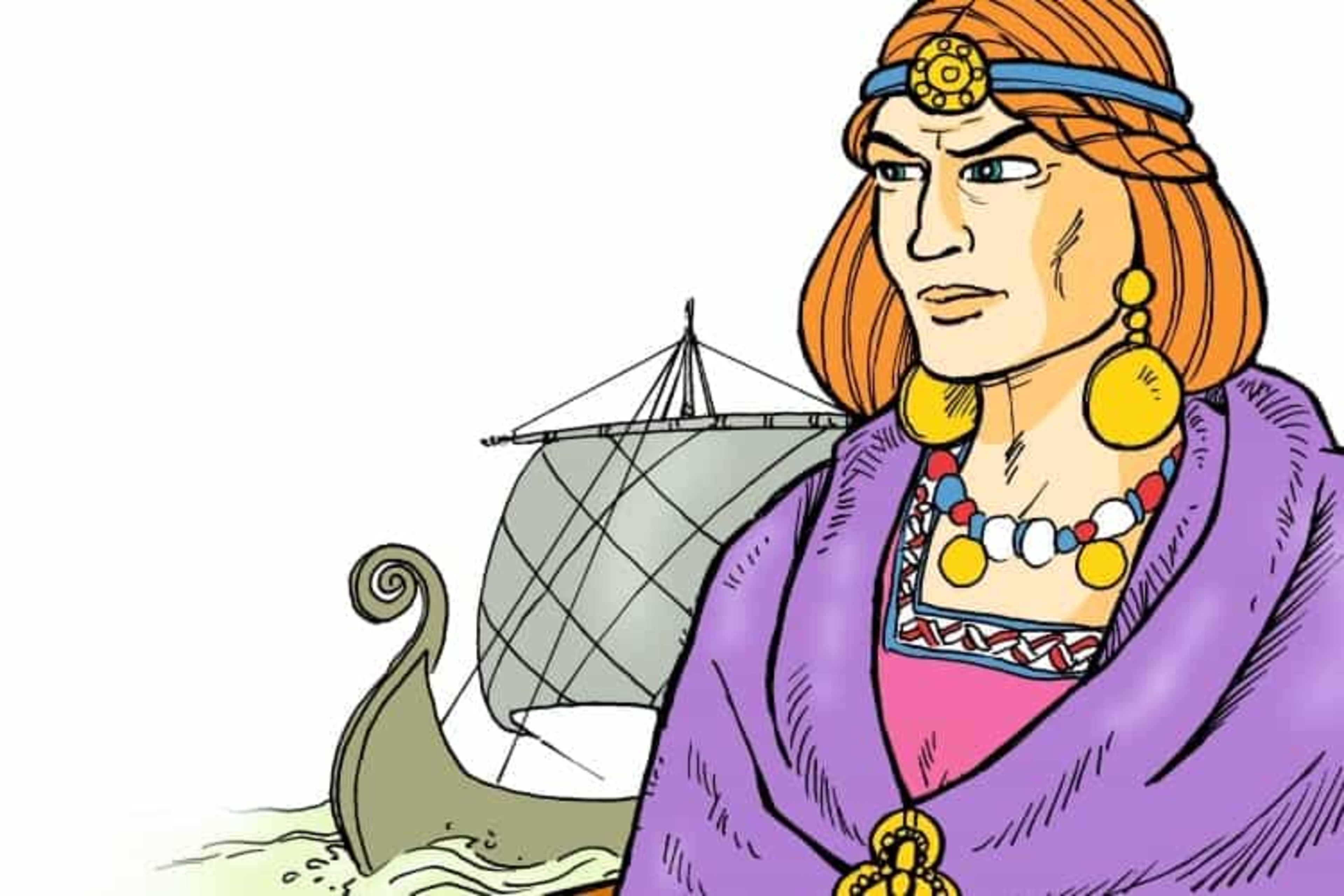 Illustration of the Viking Auður Djúpúðga