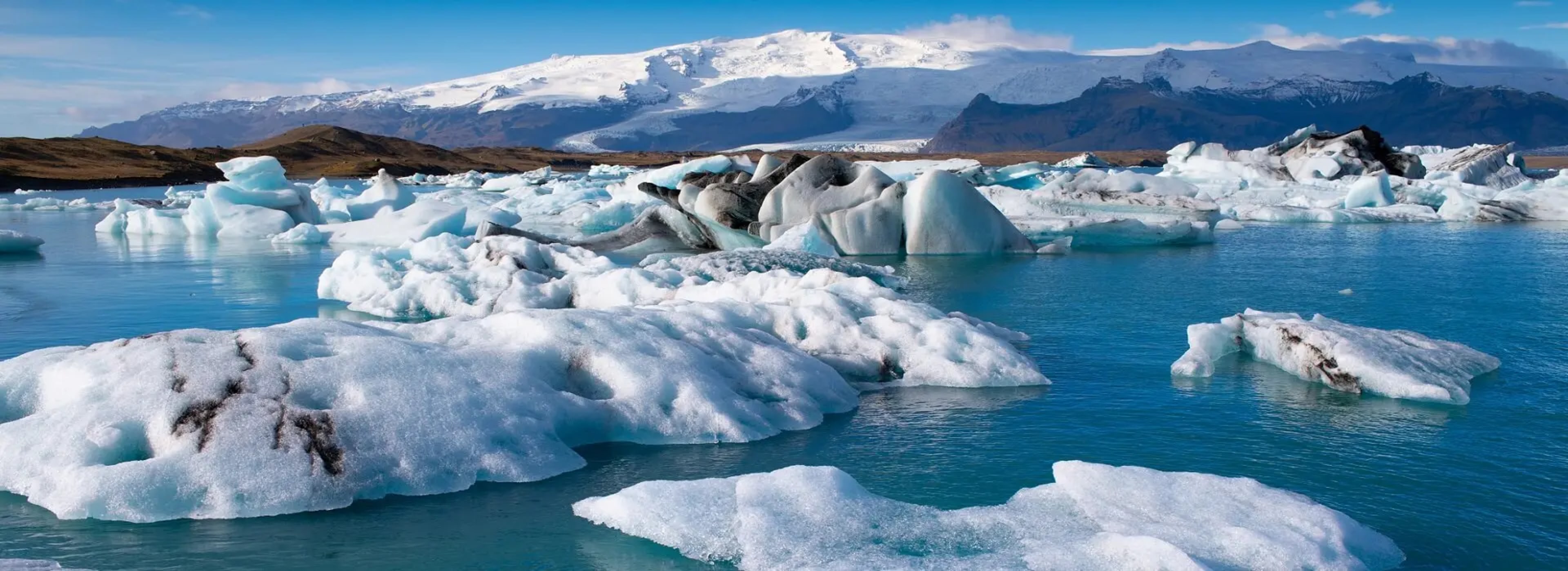 Jokuslarlon glacier lagoon in South Iceland