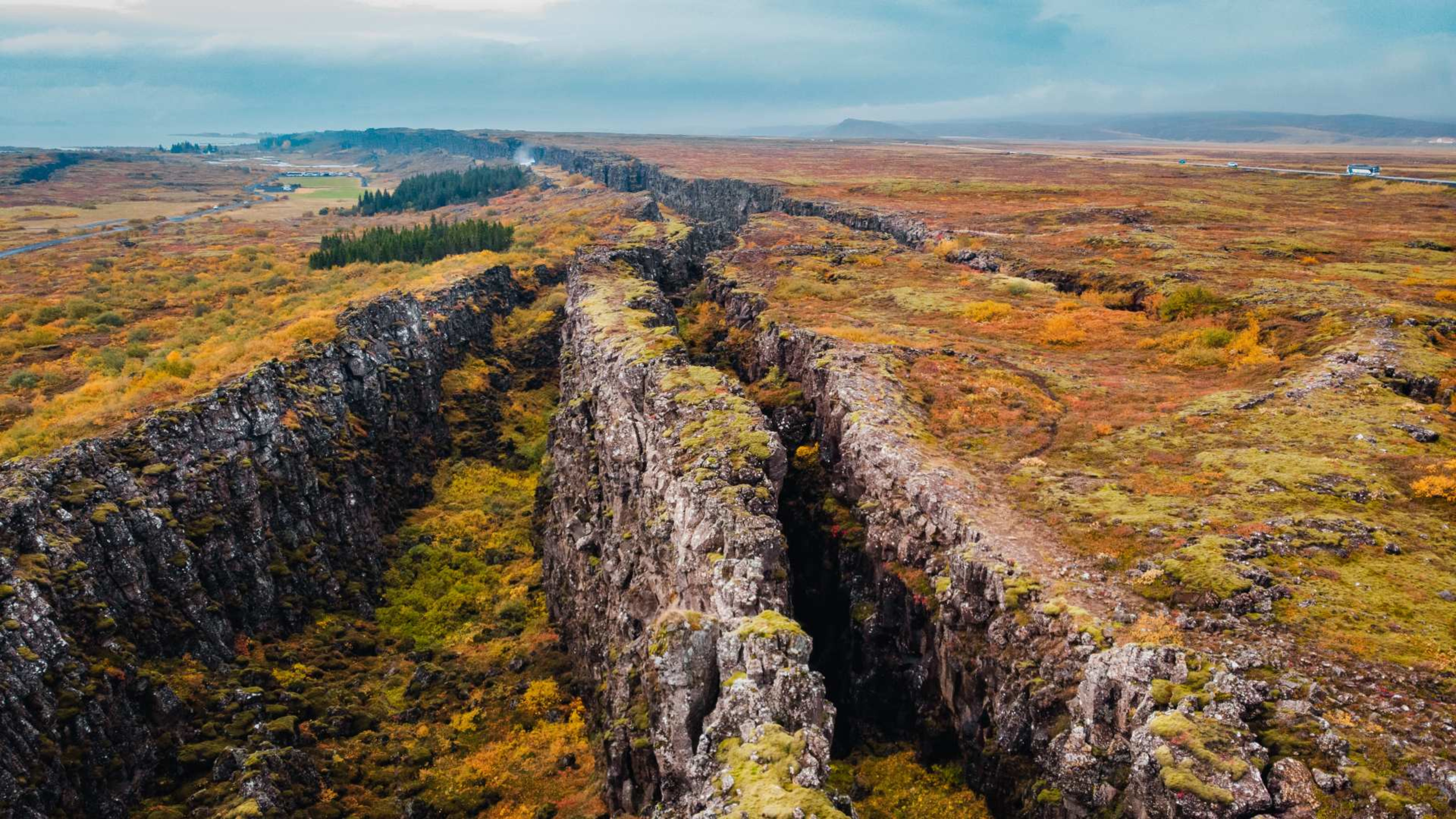 Thingvellir National Park during autumn in Iceland