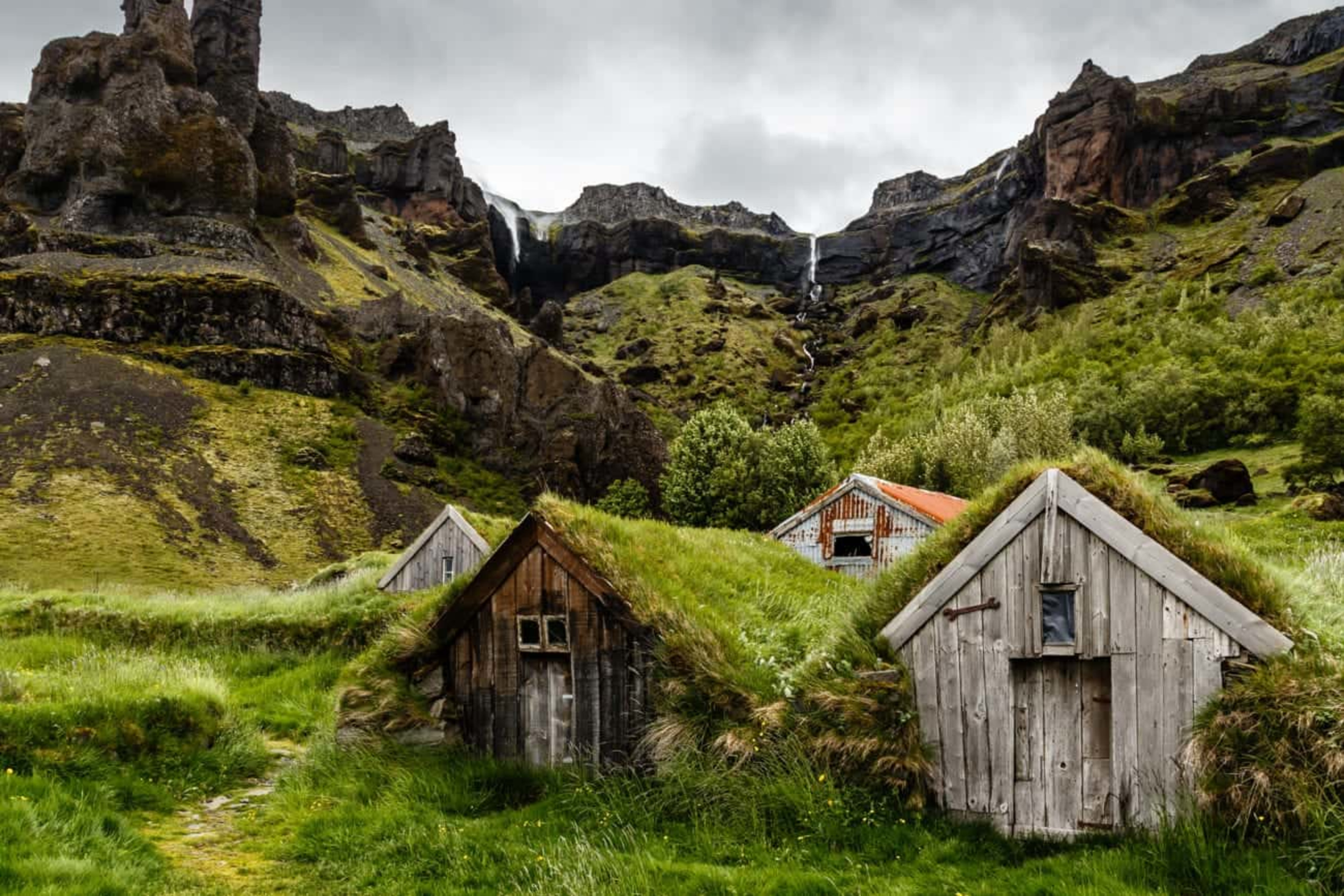 An Icelandic turf house