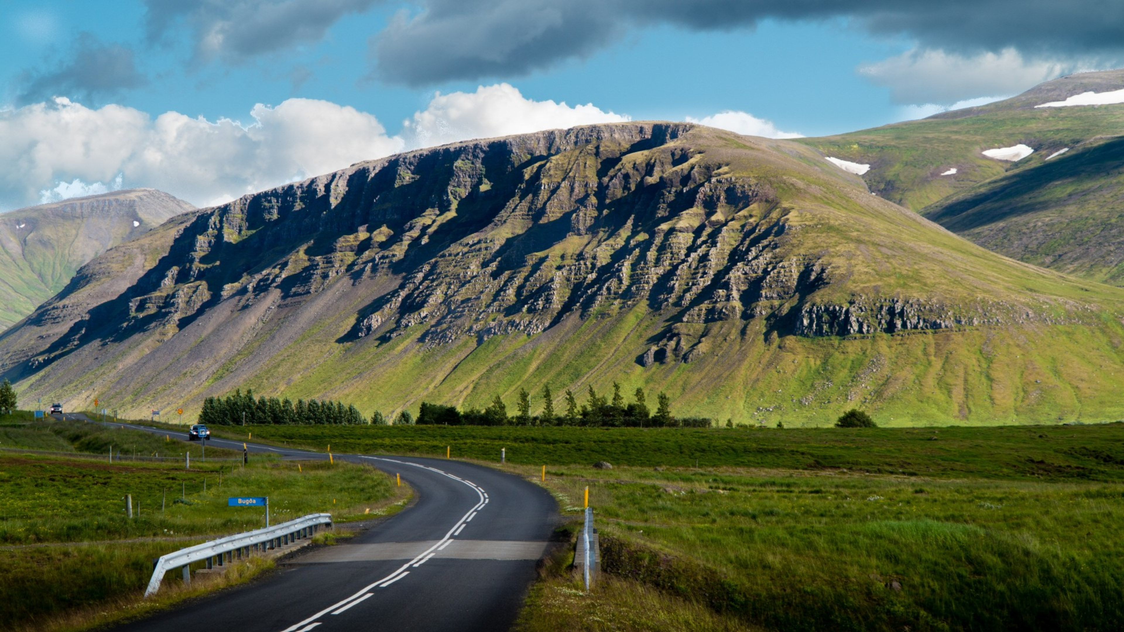 An Icelandic road in summertime