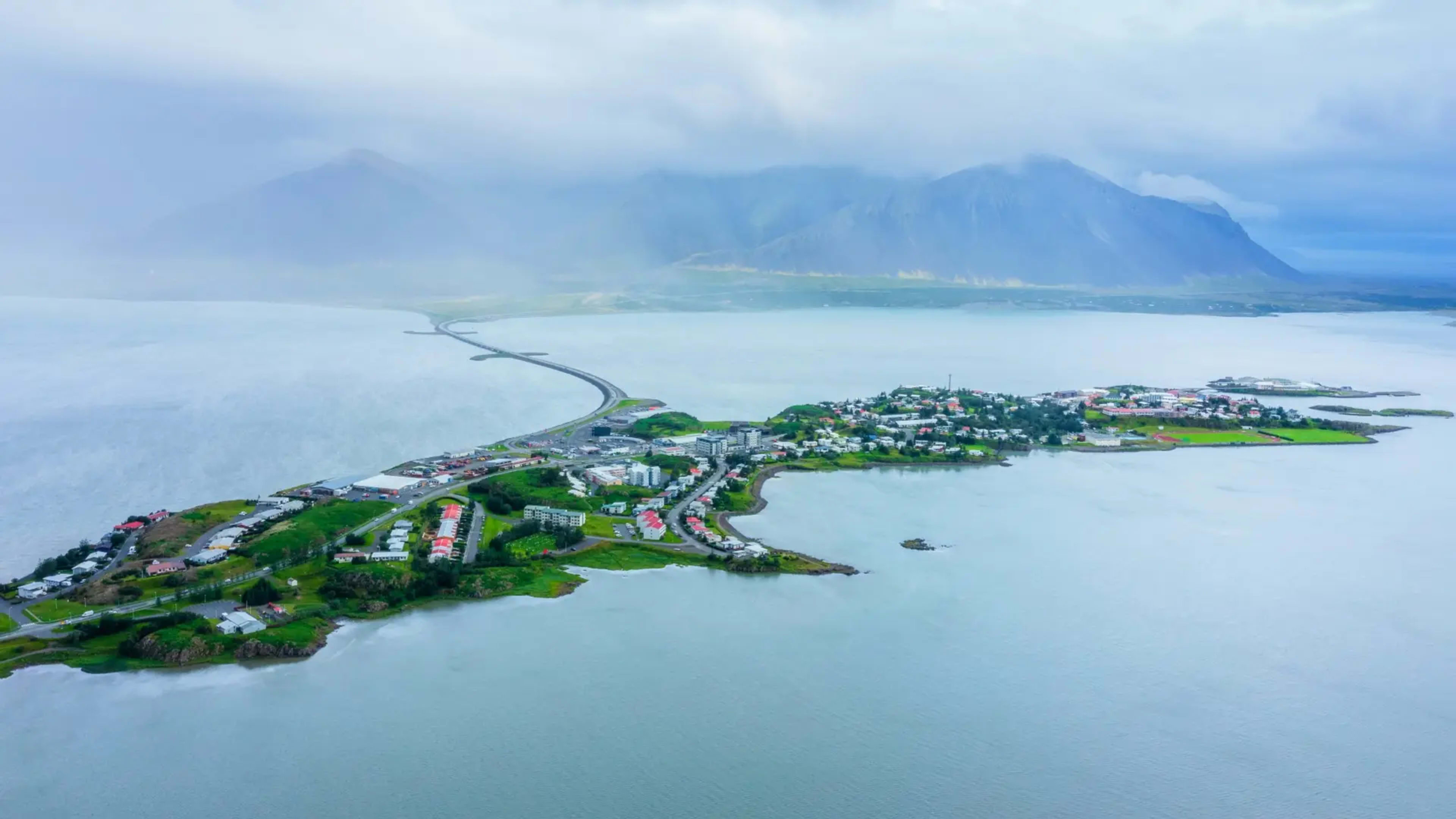 Town of Borgarnes from above