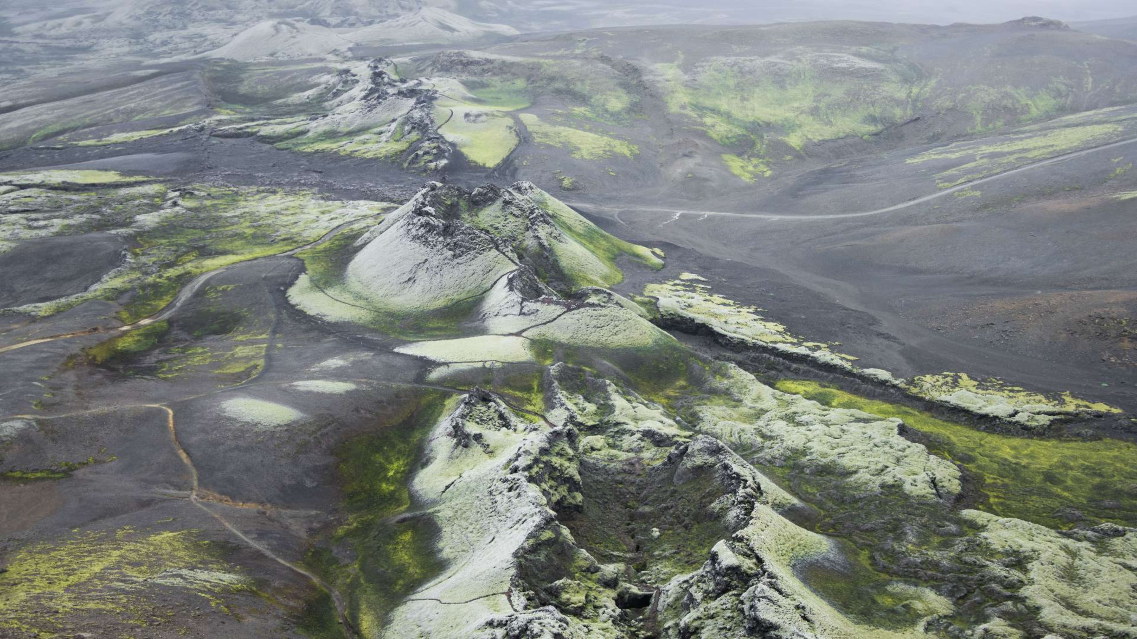 Lakagígar from above on a cloudy day