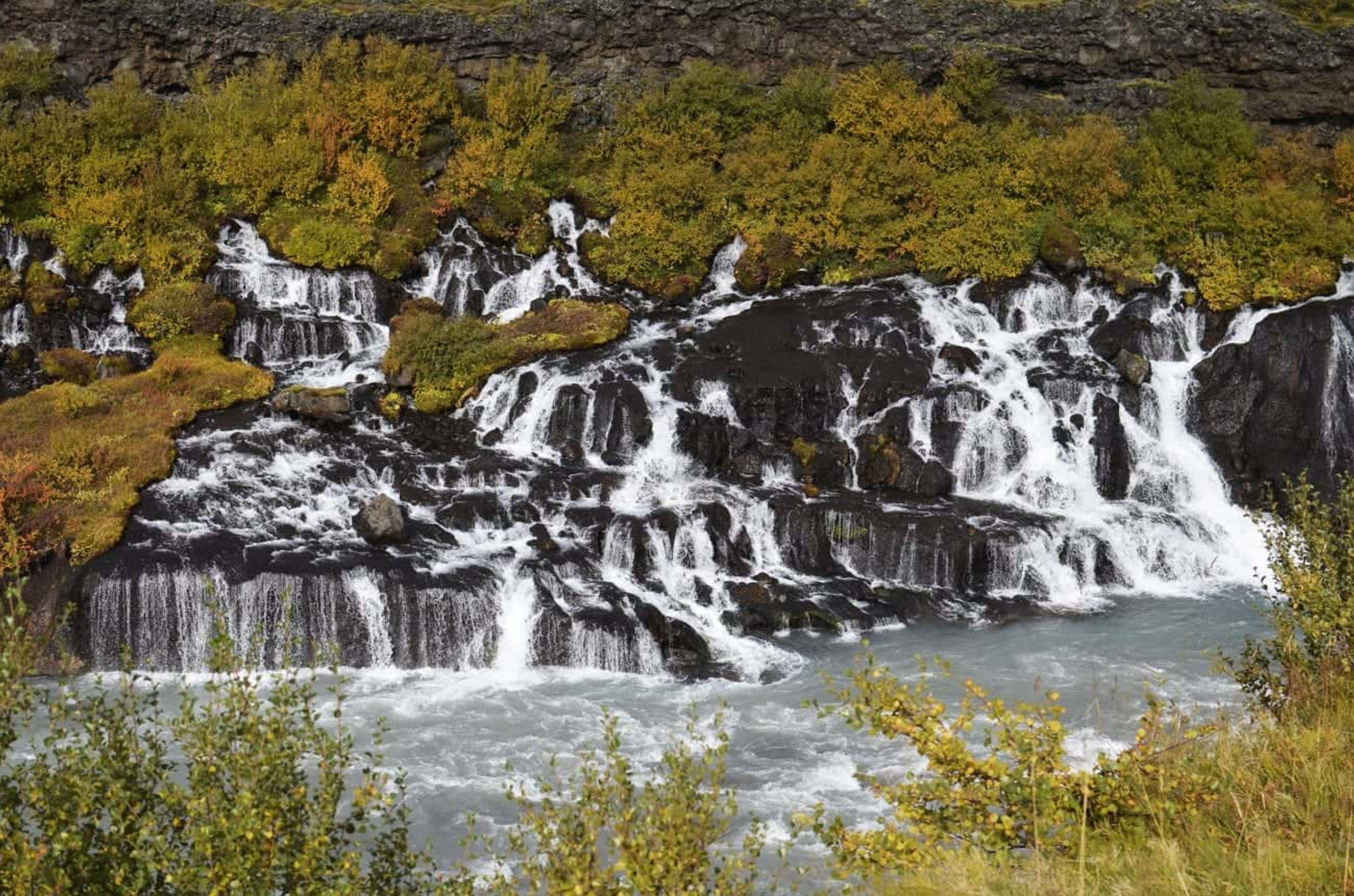 Hraunfossar waterfall, Borgarfjörður