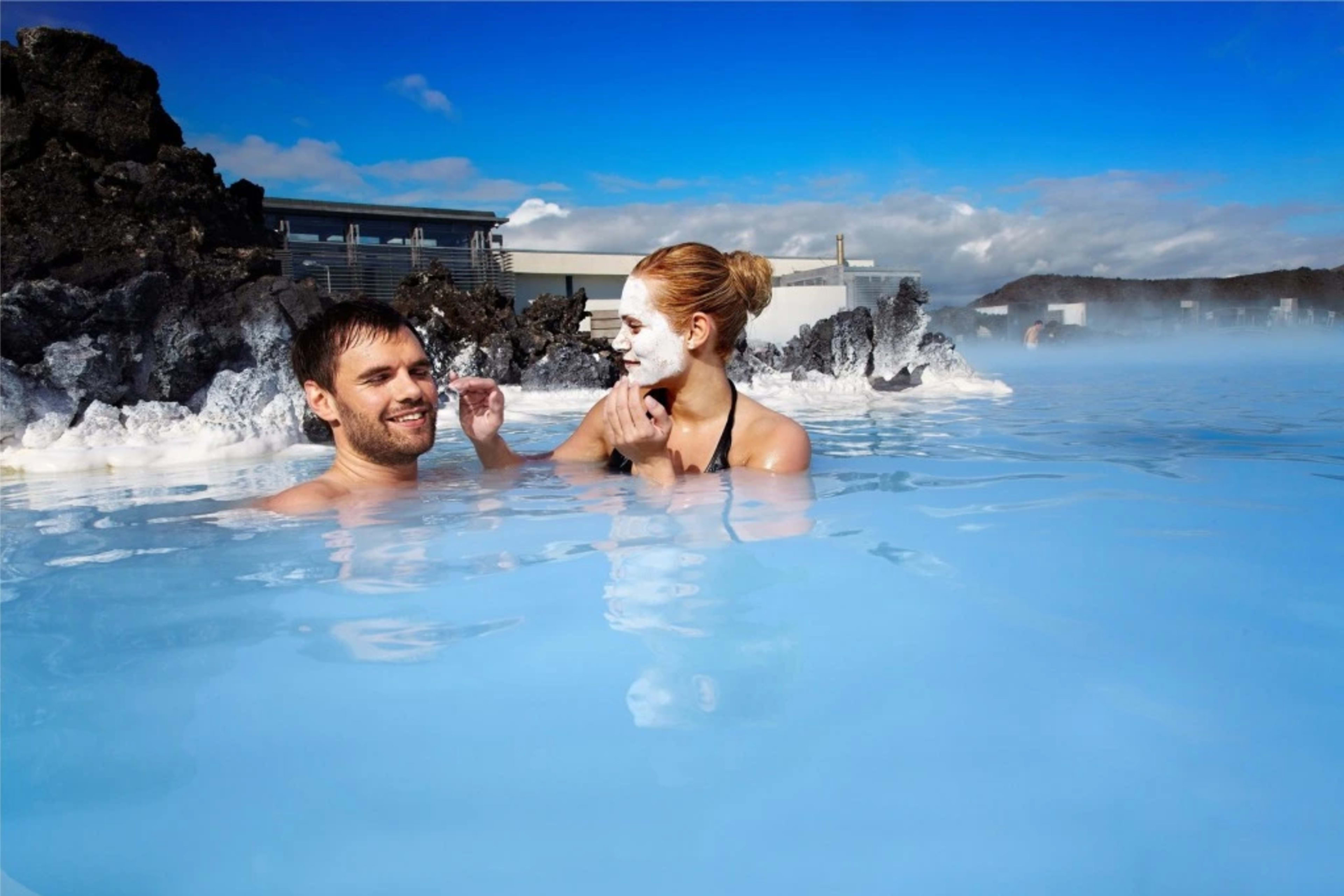 Couple at the Blue Lagoon in Iceland