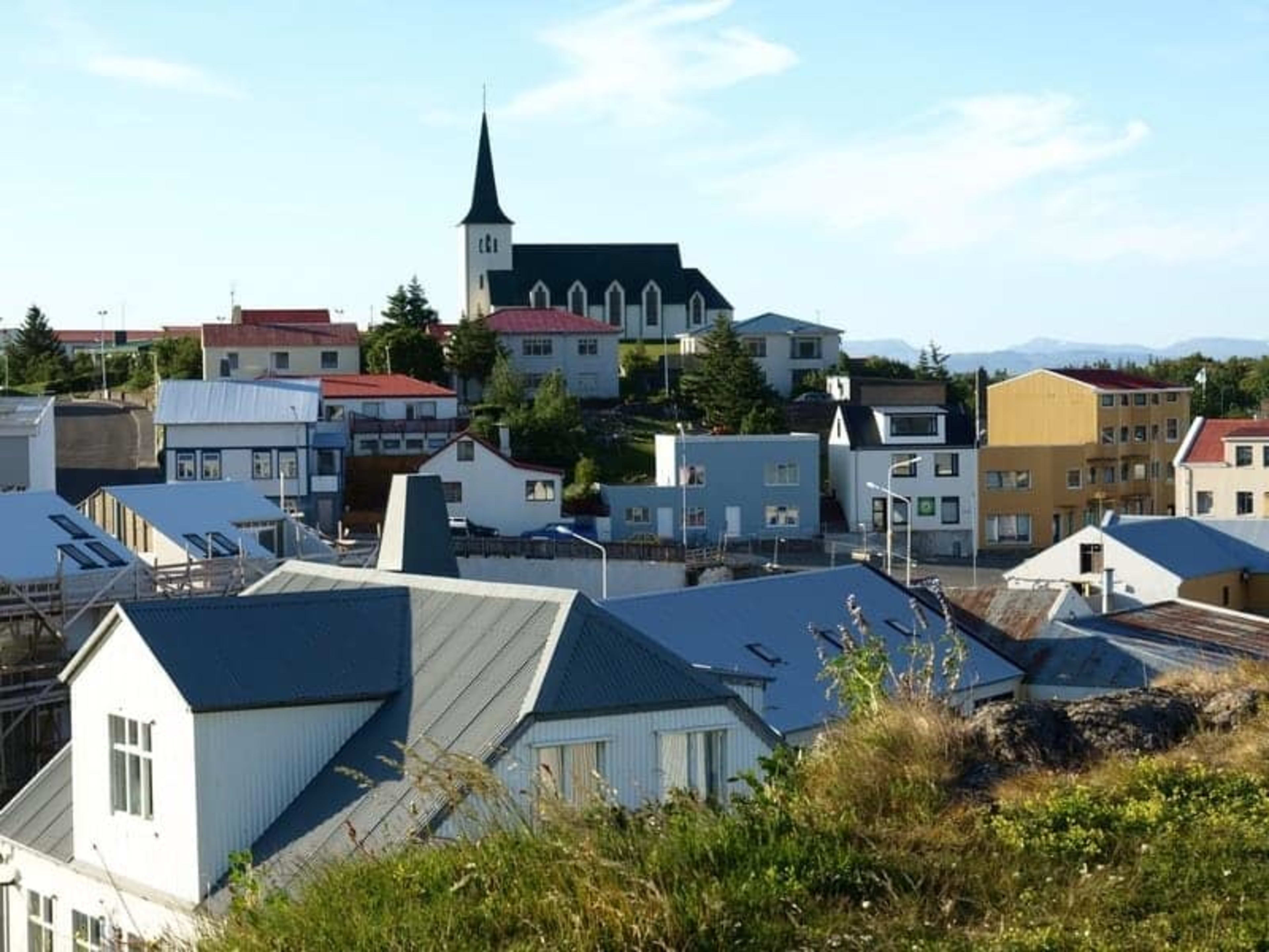 The town of Borgarnes, Borgarfjörður