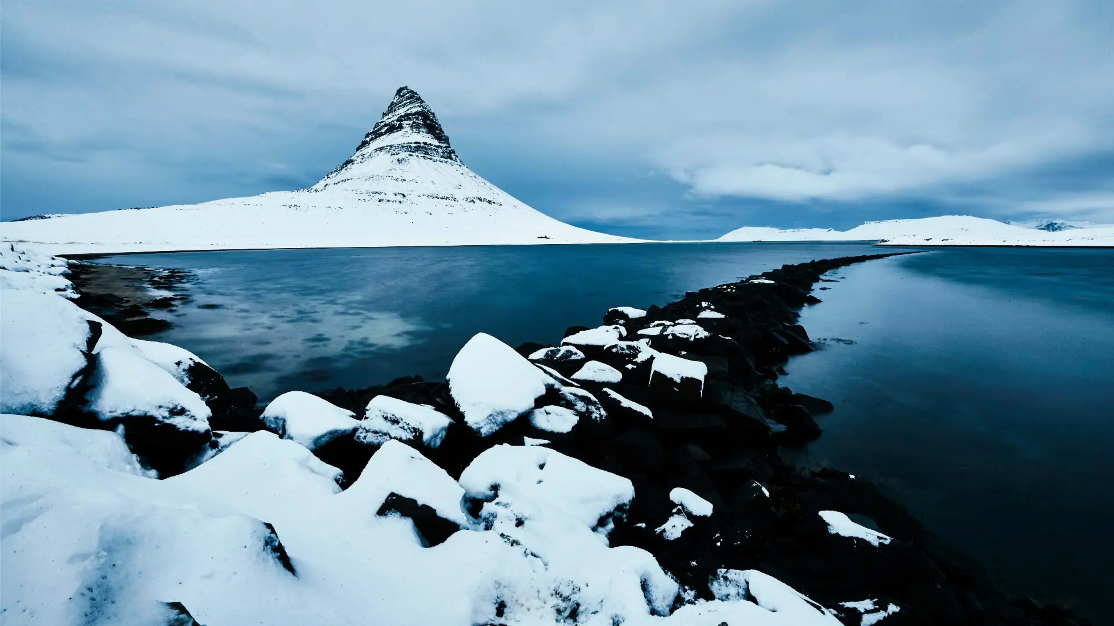 The Kirkjufell mountain on the Snæfellsnes peninsula