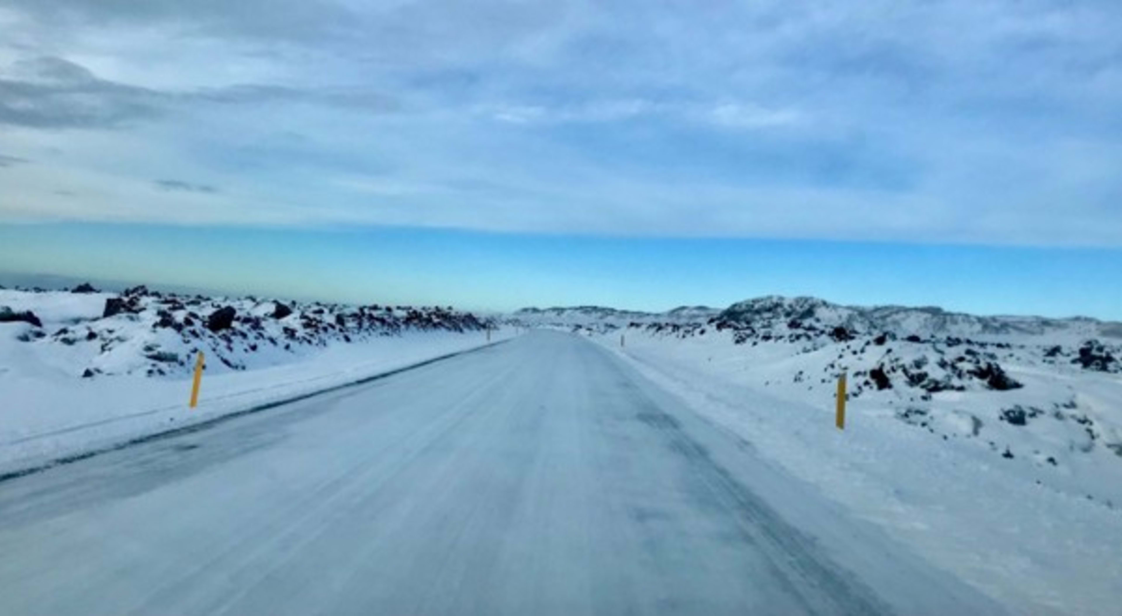 Winter Road in Iceland