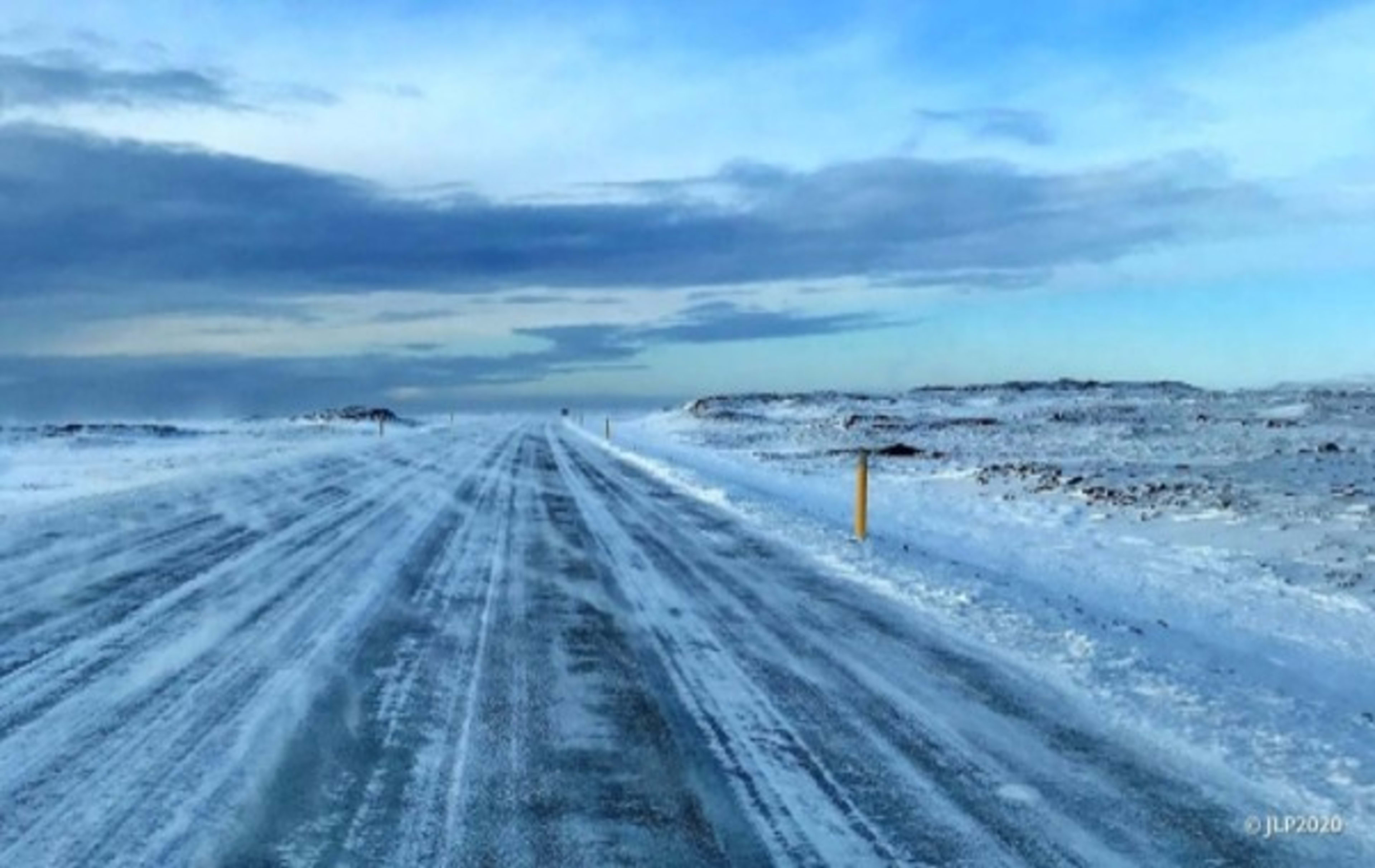 Winter road in Iceland