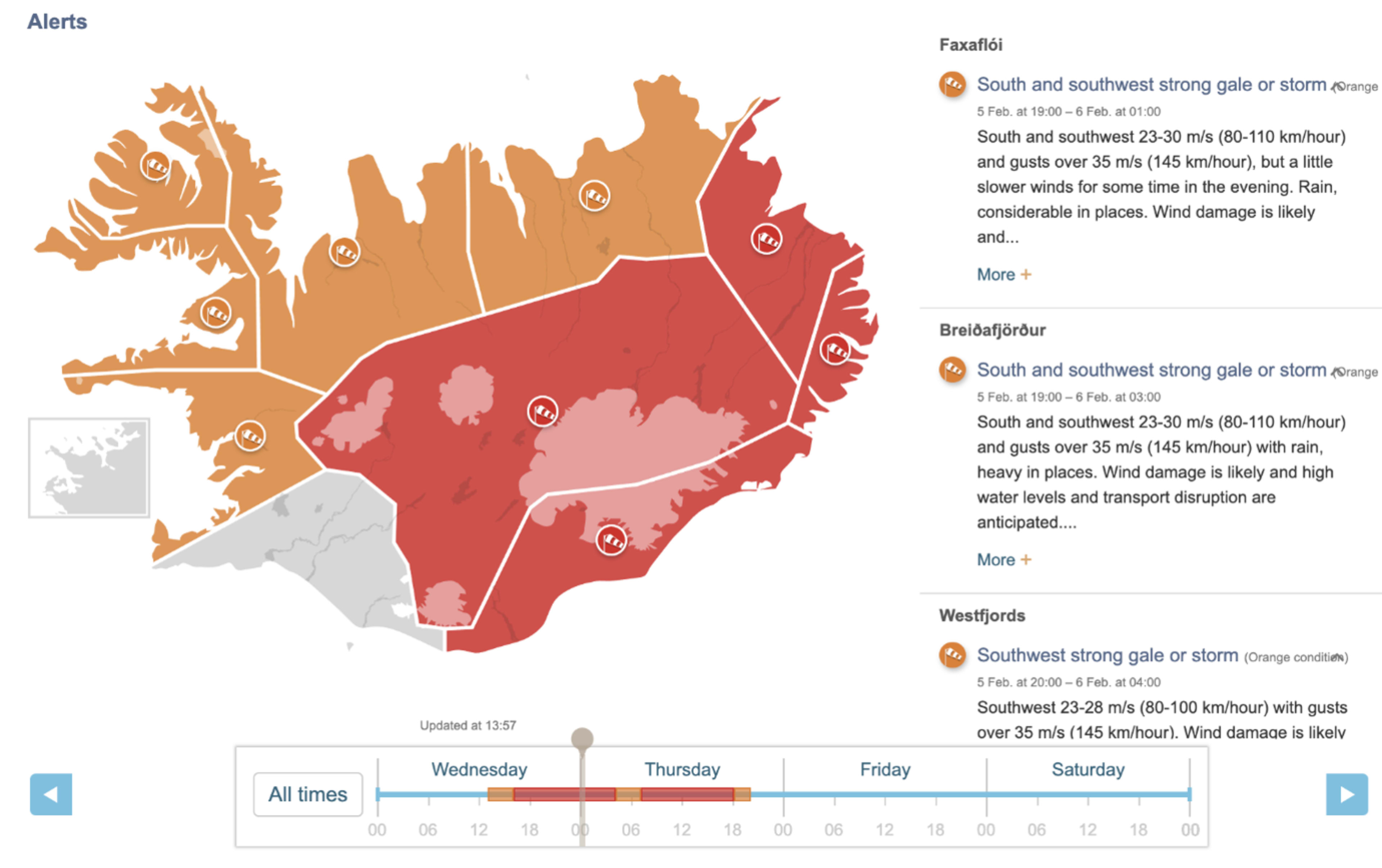 weather warning iceland
