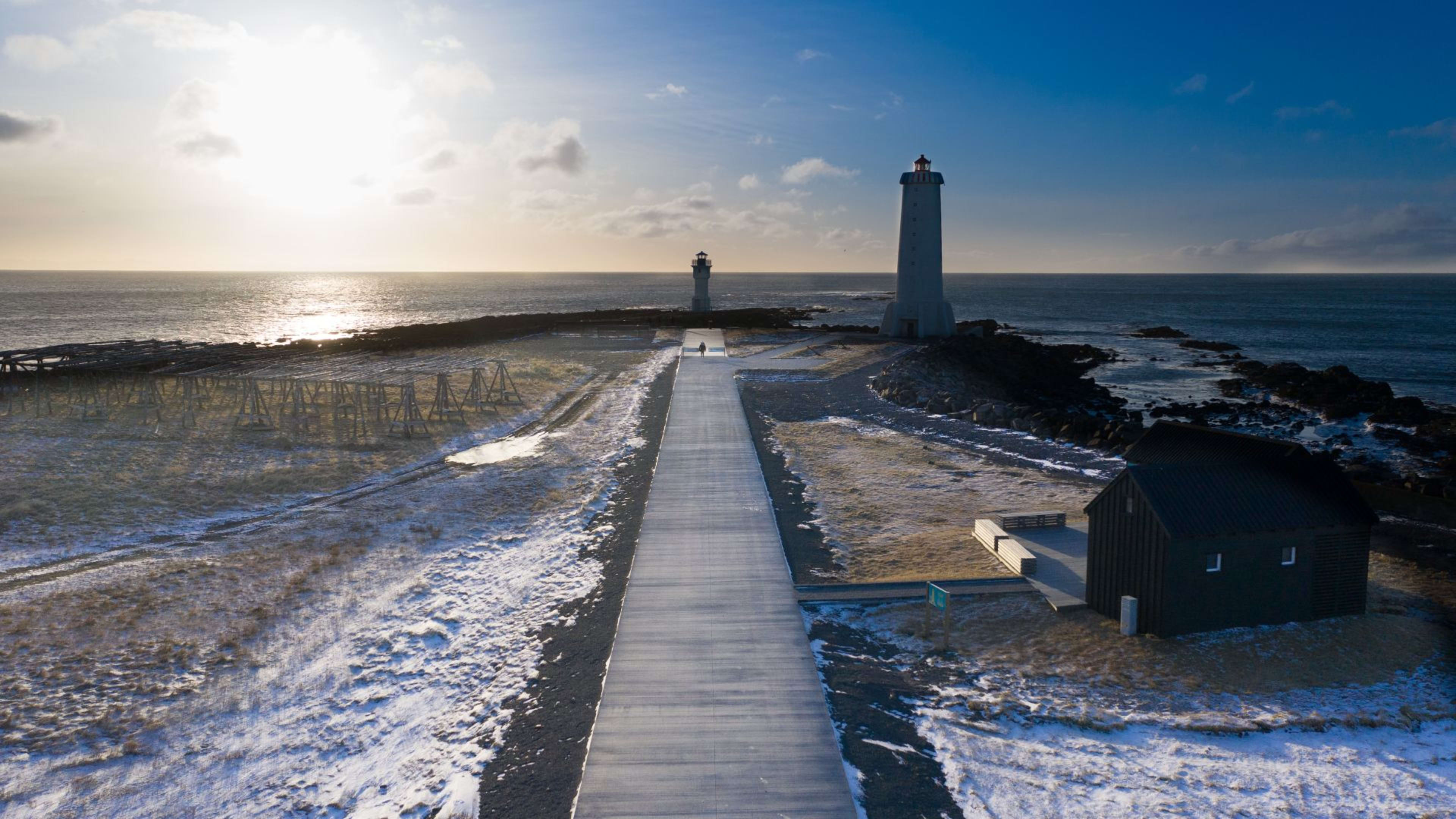 The lighthouse in the town of Akranes