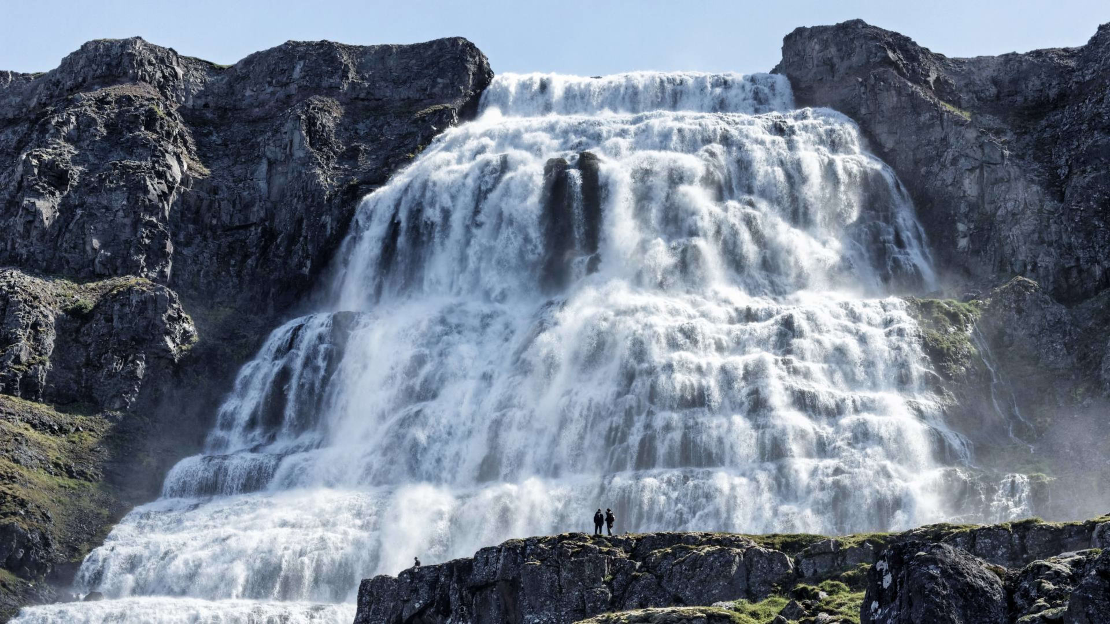 The upper level of the Dynjandi waterfall