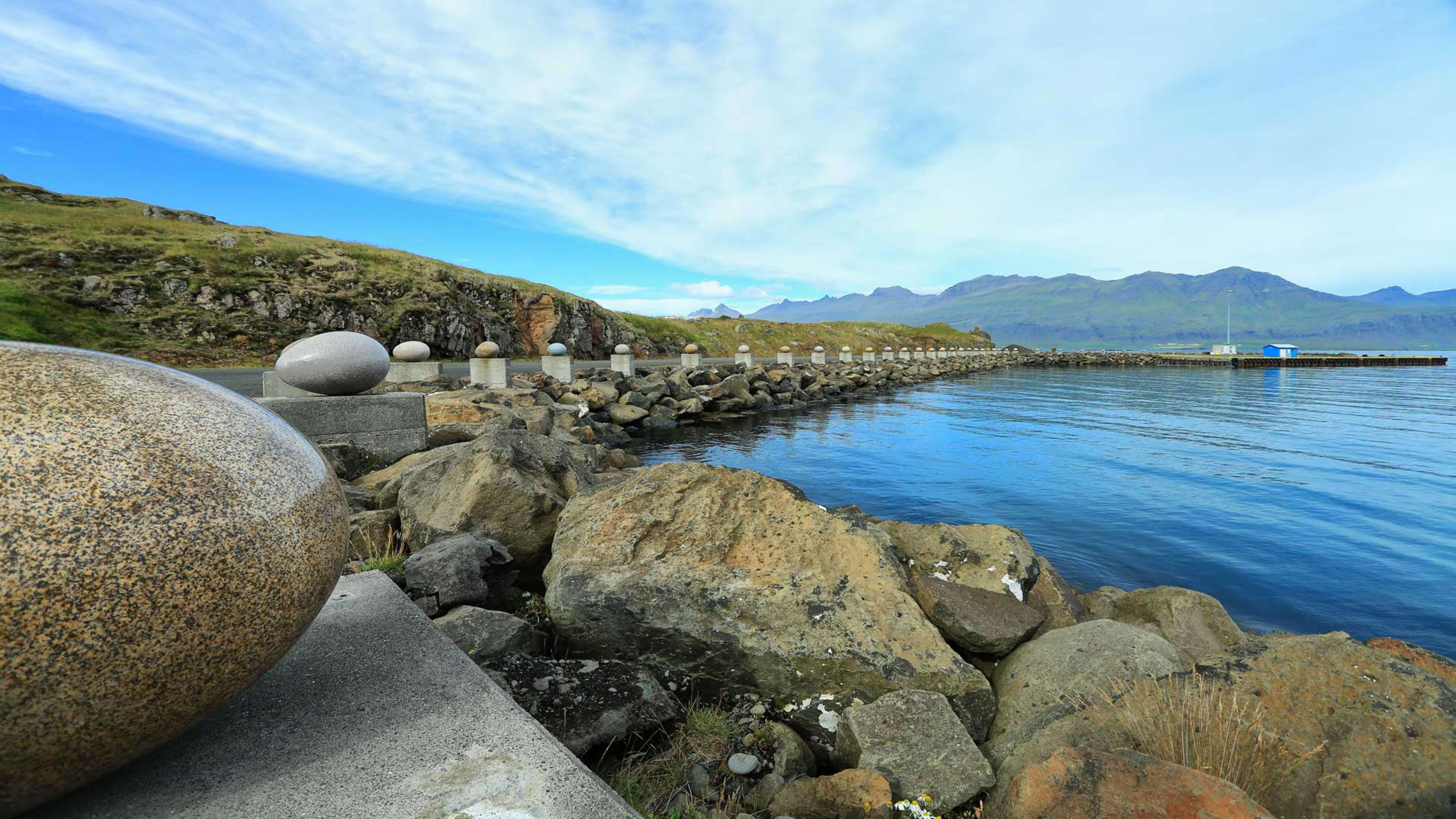 Eggin í Gleðivík sculpture in Djúpivogur, Iceland