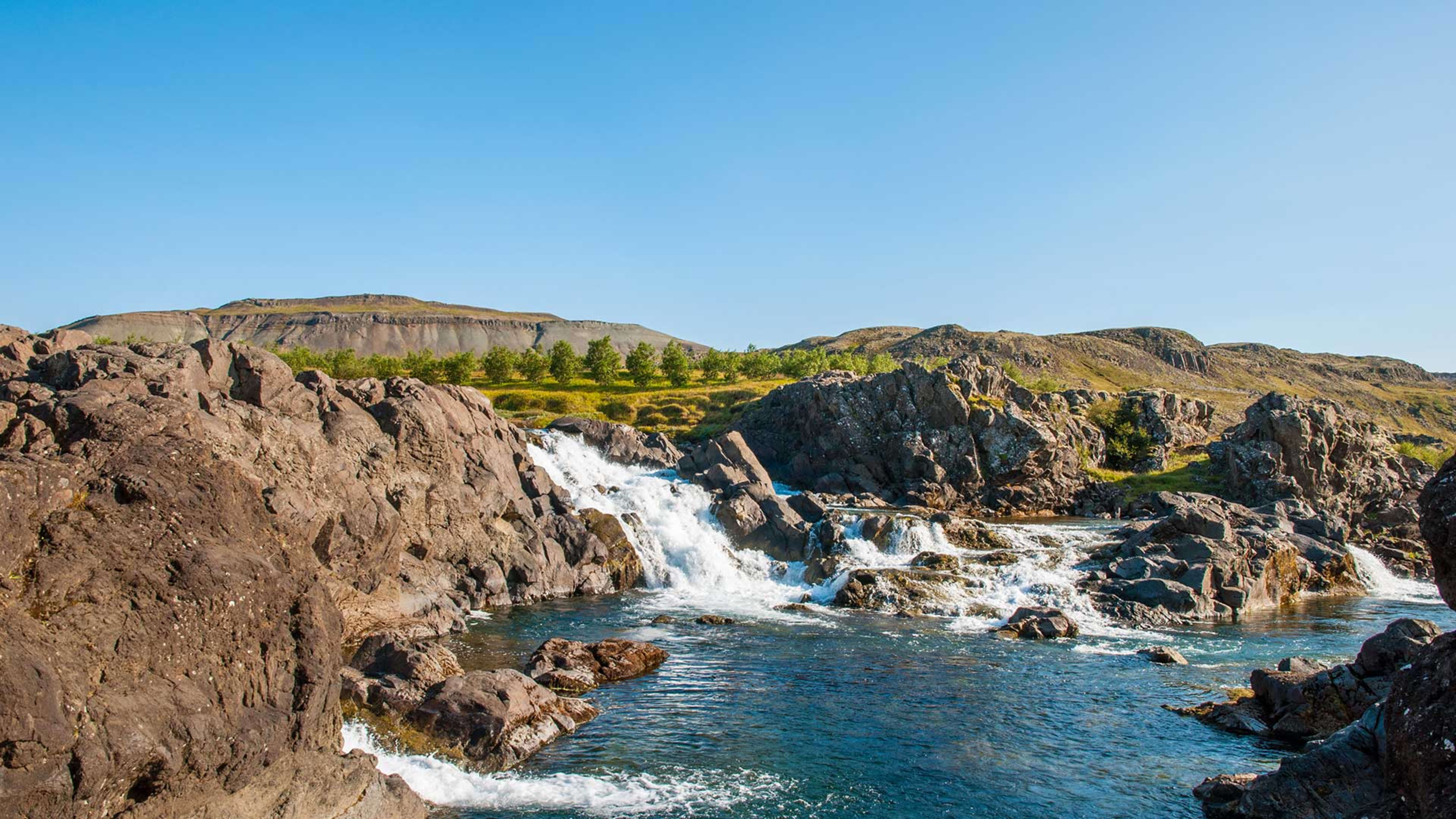 Glanni waterfall in the Borgarfjörður region of Iceland