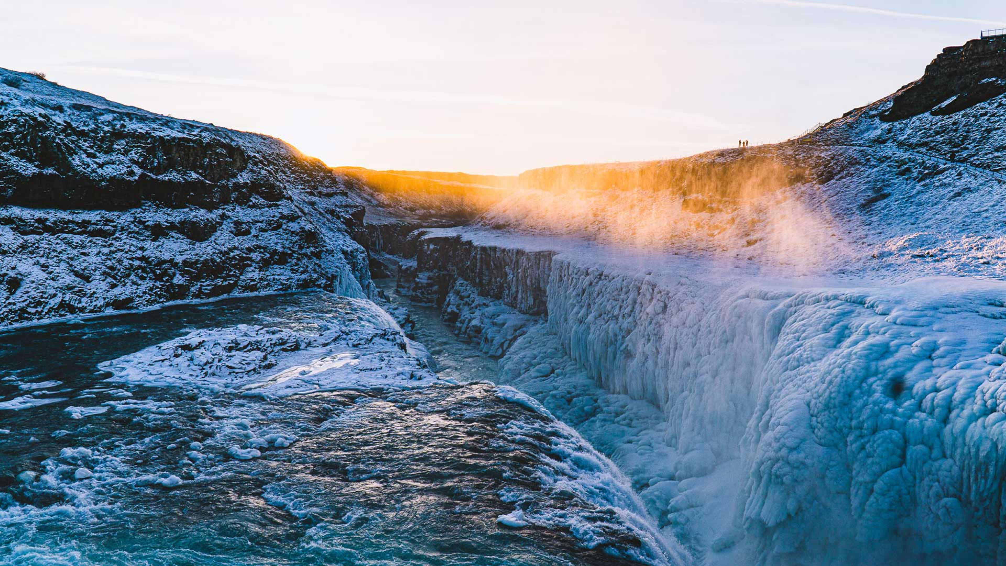 Gullfoss in winter light