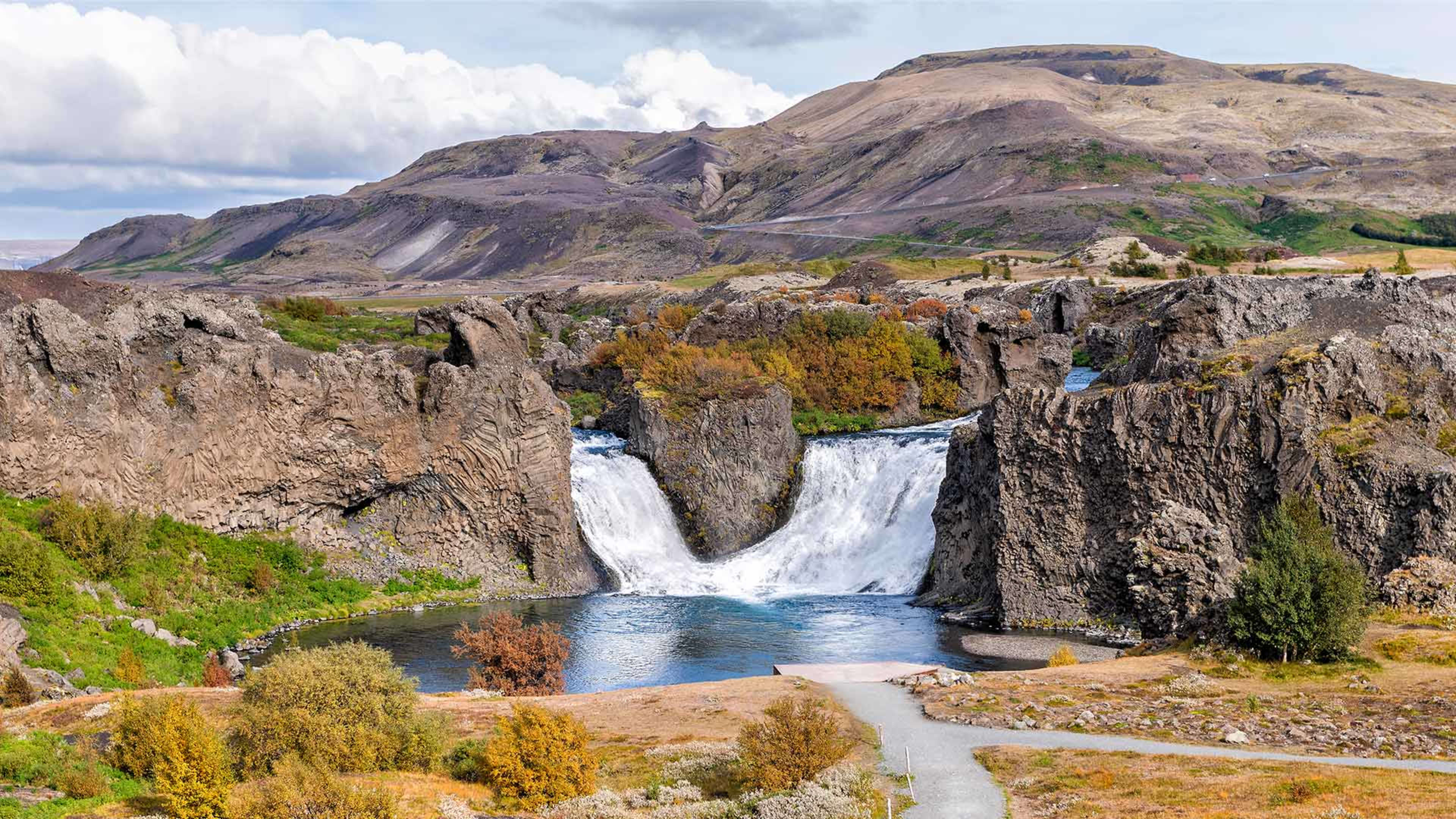 Hjálparfoss in the Þjórsárdalur Valley