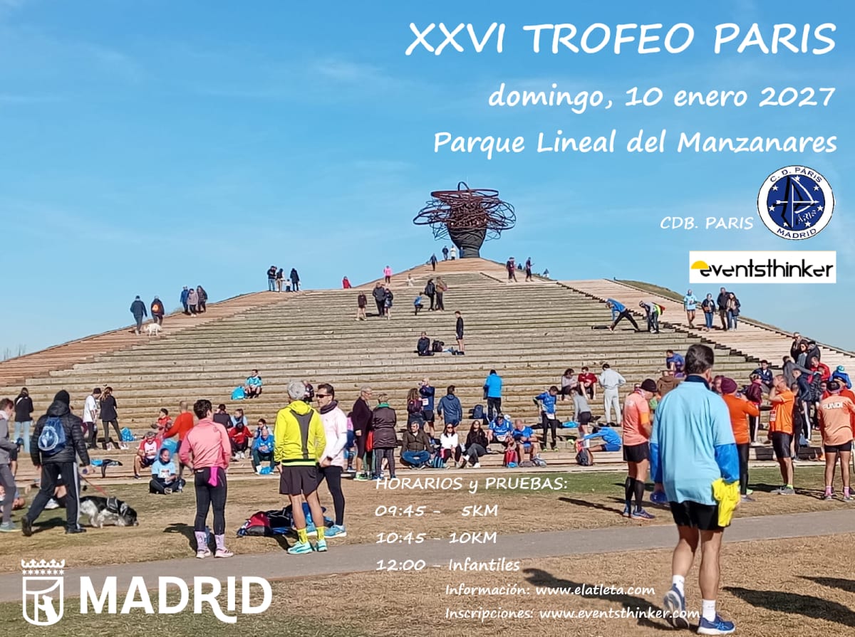 Abiertas las inscripciones para el XXVI Trofeo París de Atletismo